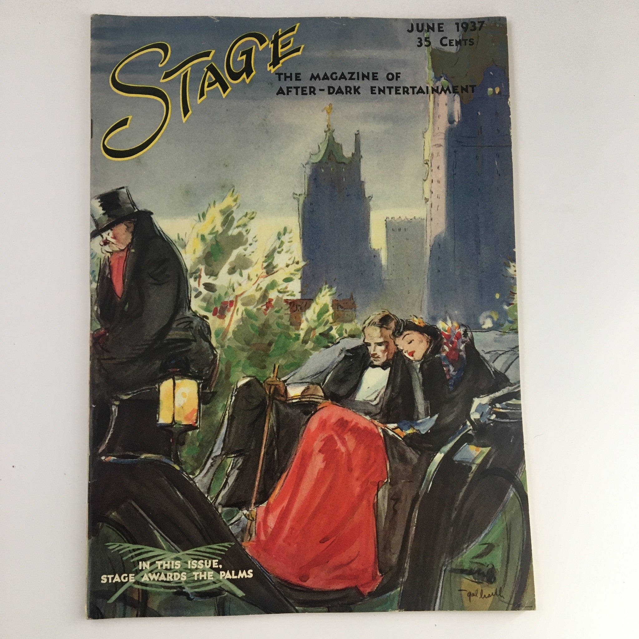 VTG Stage Magazine June 1937 Stage Awards The Palms & Alfredo Valente No Label