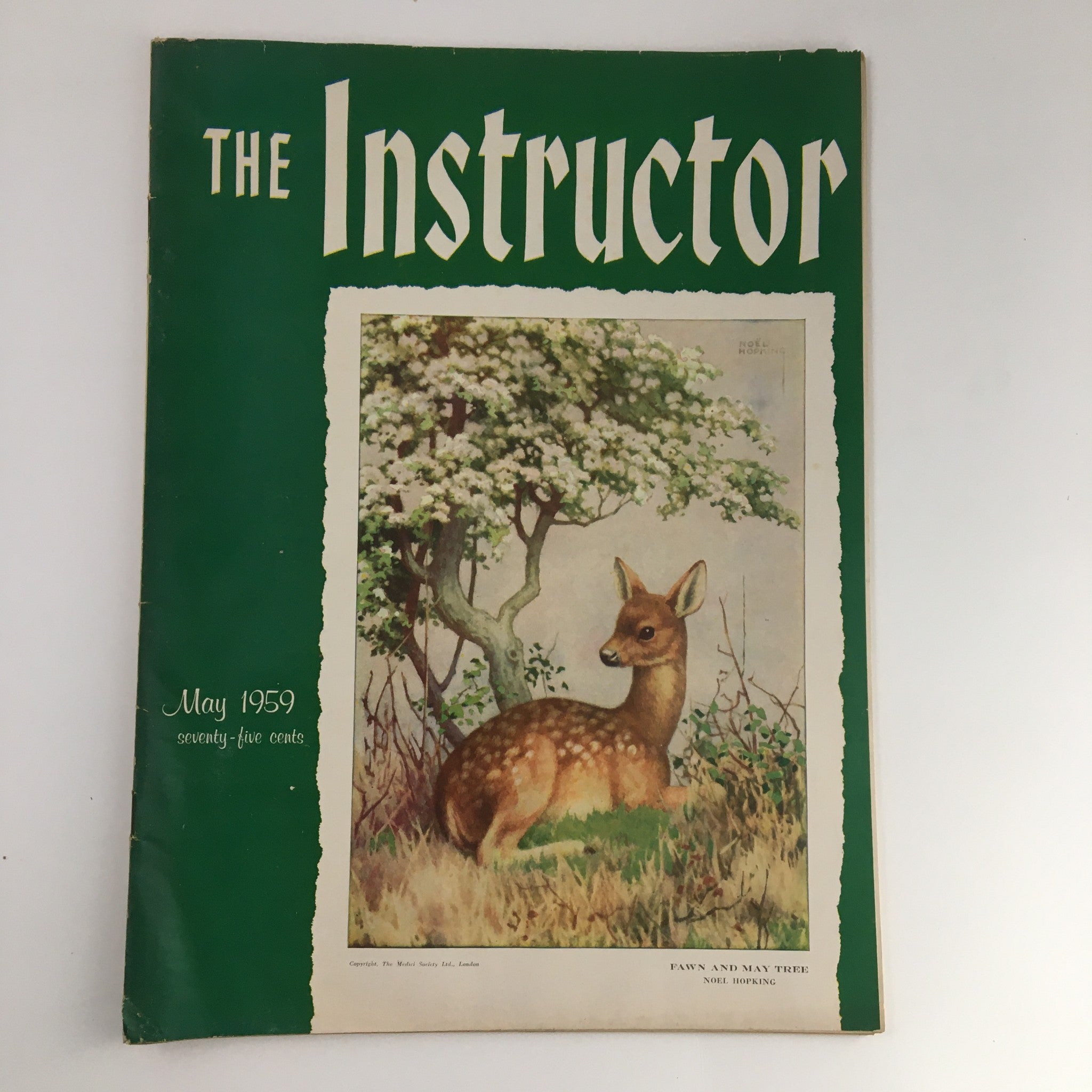 VTG The Instructor Magazine May 1959 Fawn and May Tree by Noel Hopking No Label