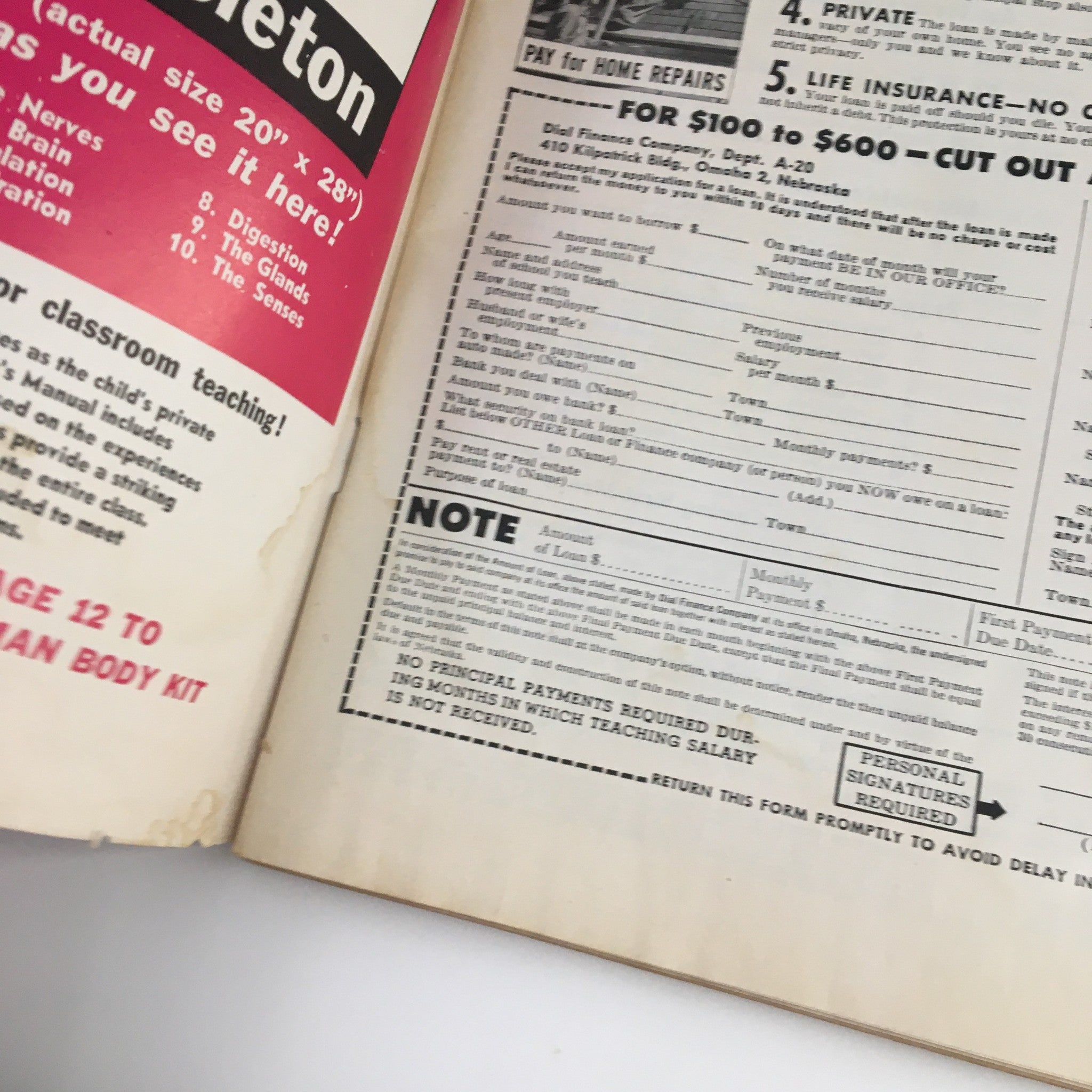 Inside page of VTG The Instructor Magazine January 1959 displaying advertisement and information relevant to the educational theme of the publication.