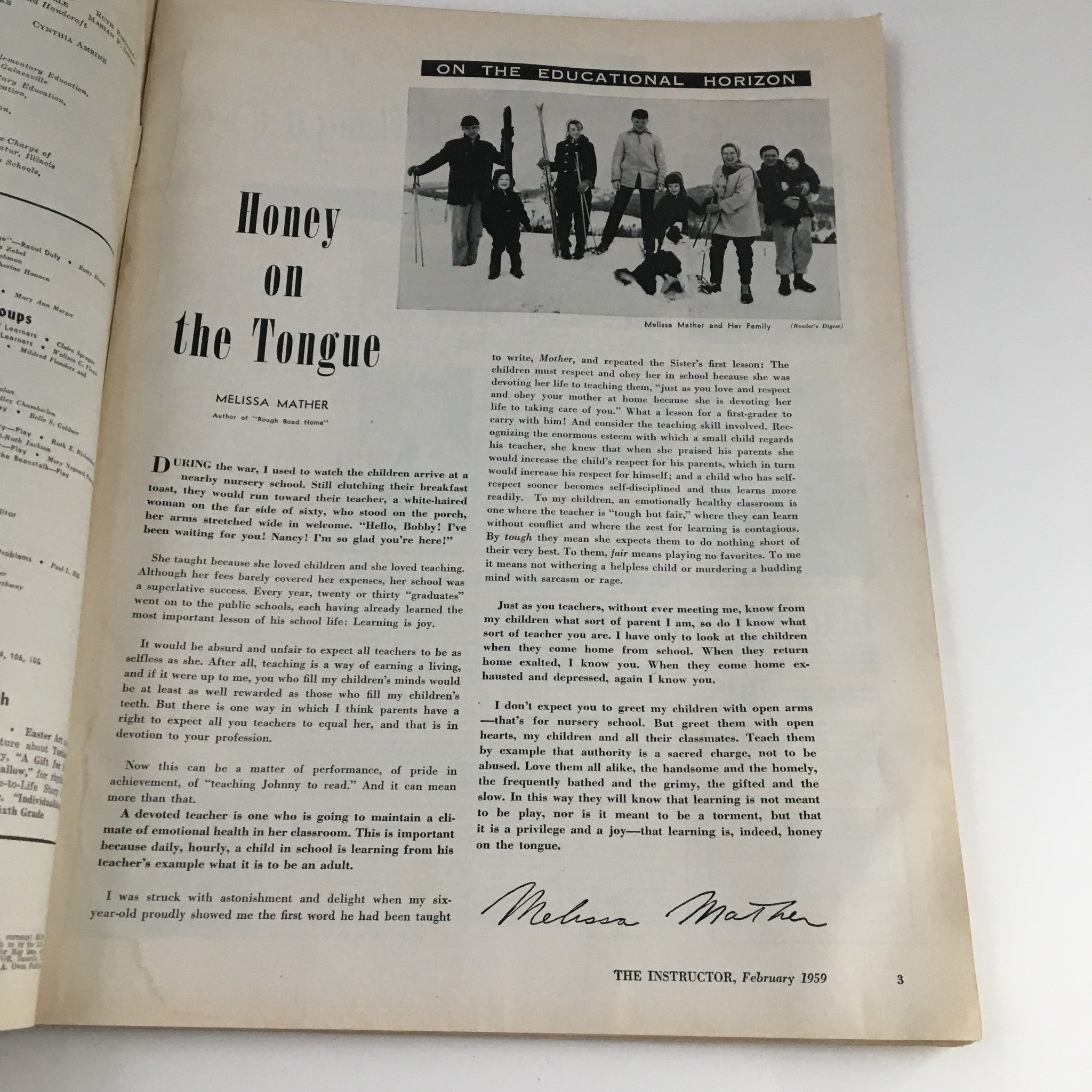 VTG The Instructor Magazine February 1959 The Art Subject "The Cage" No Label