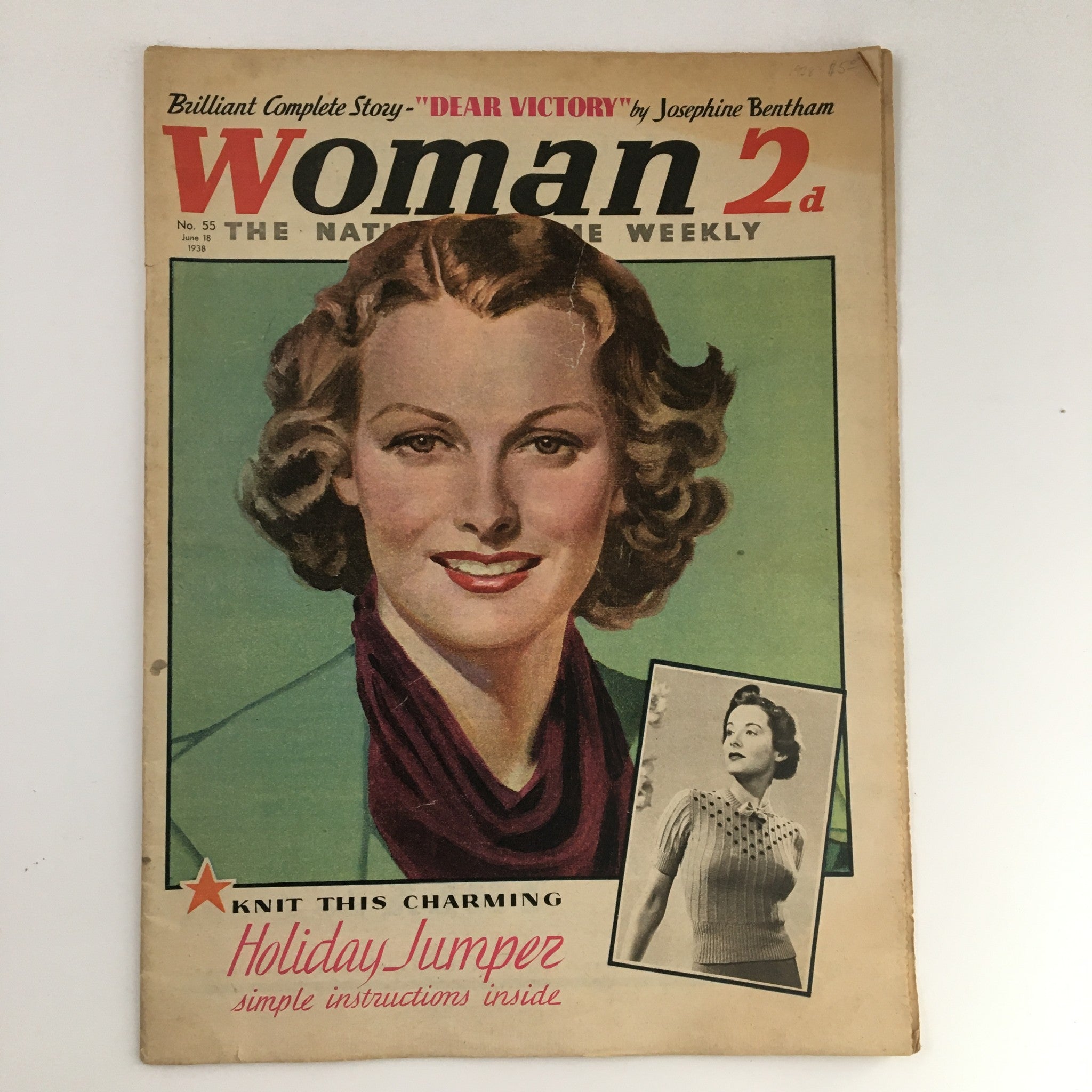 The National Home Weekly Magazine June 18 1938 Dear Victory by Josephine Bentham