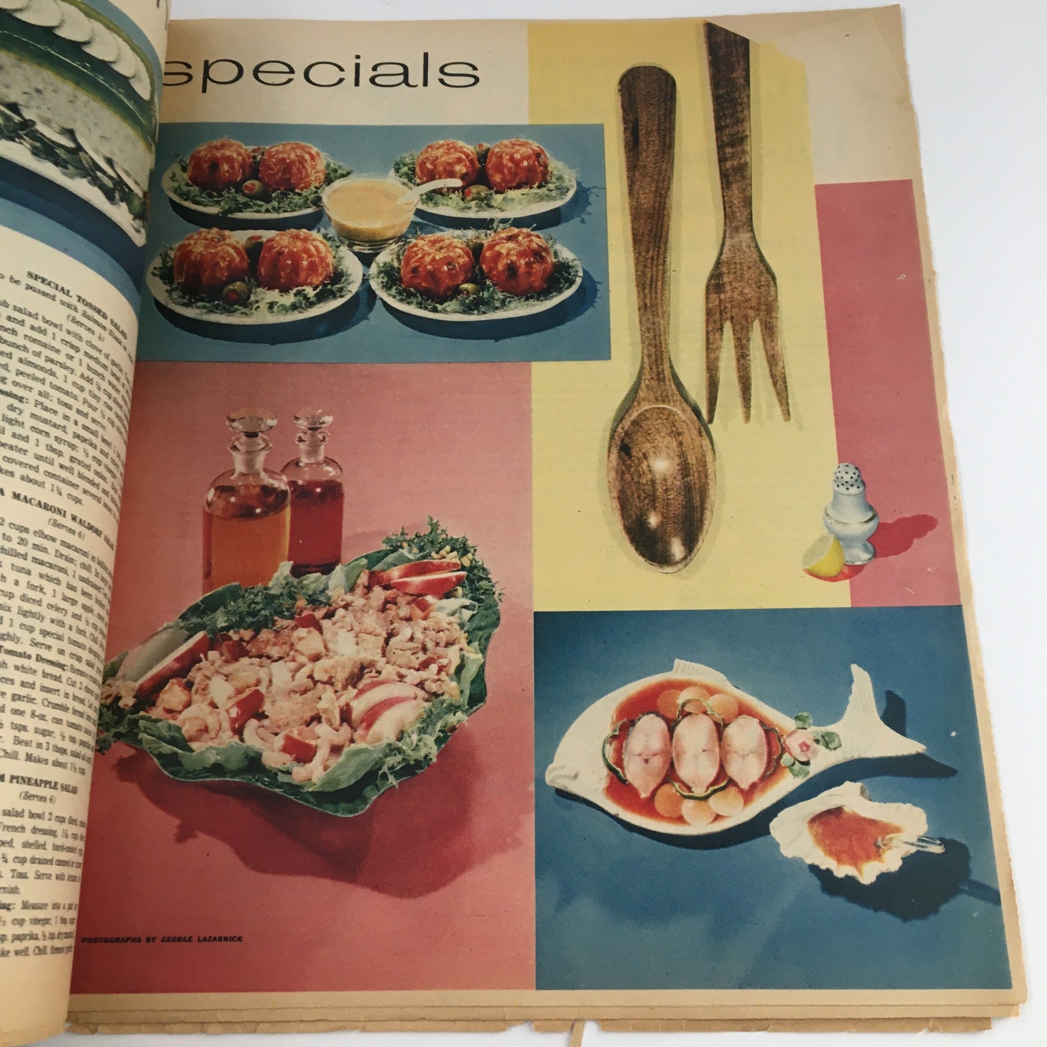 Food specials page from The American Weekly Magazine June 14 1953 showcasing colorful dishes and recipes popular in the 1950s.