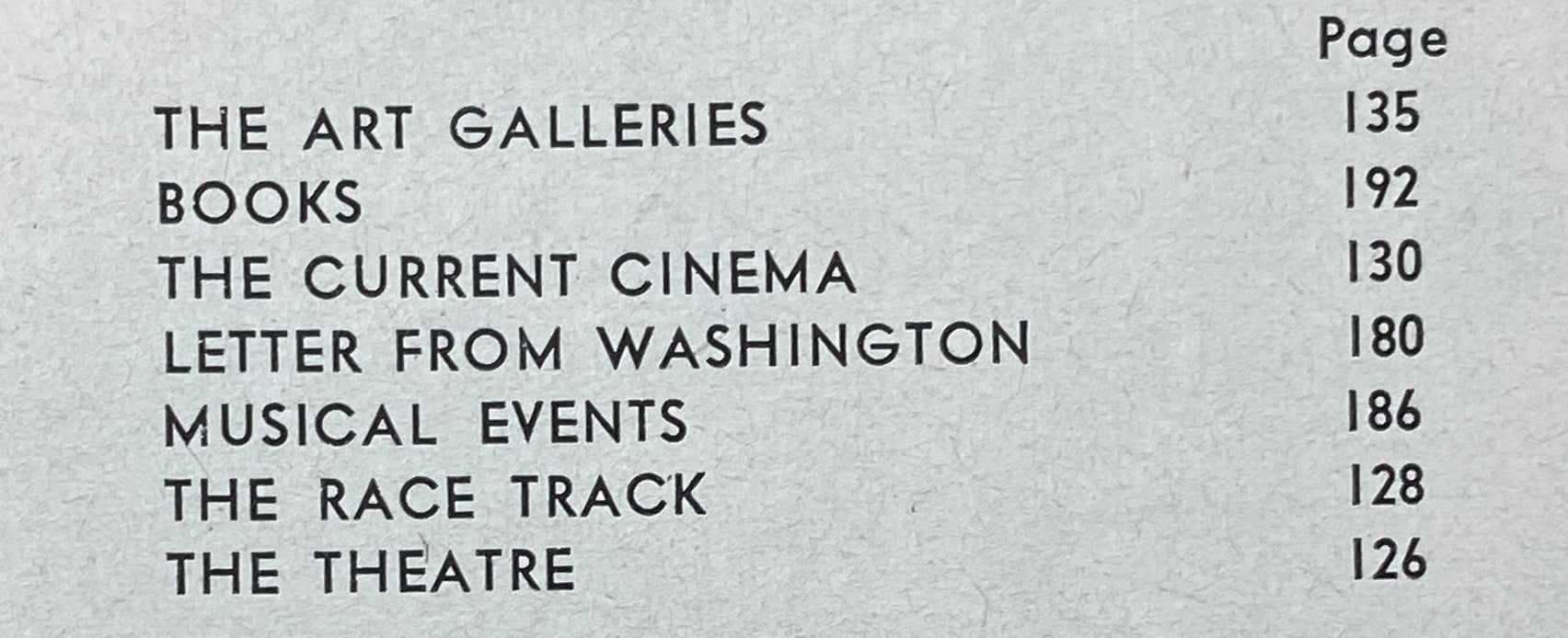 Contents page of The New Yorker magazine dated April 23, 1966, listing topics such as The Art Galleries, Books, Current Cinema, and Theatre.