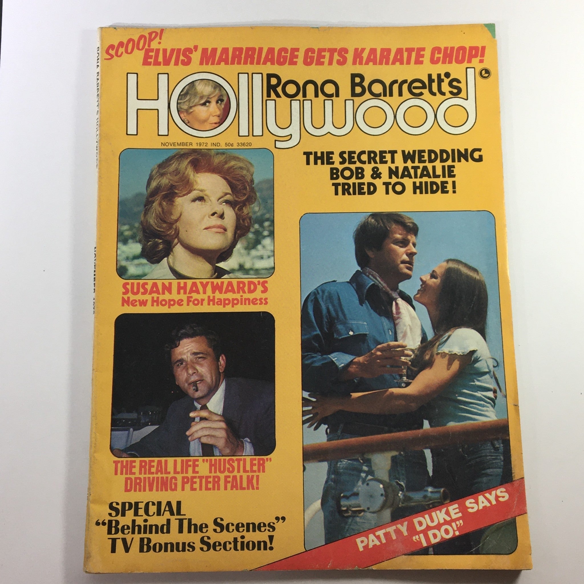 VTG Rona Barrett Hollywood Magazine November 1972 Susan Hayward, Newsstand