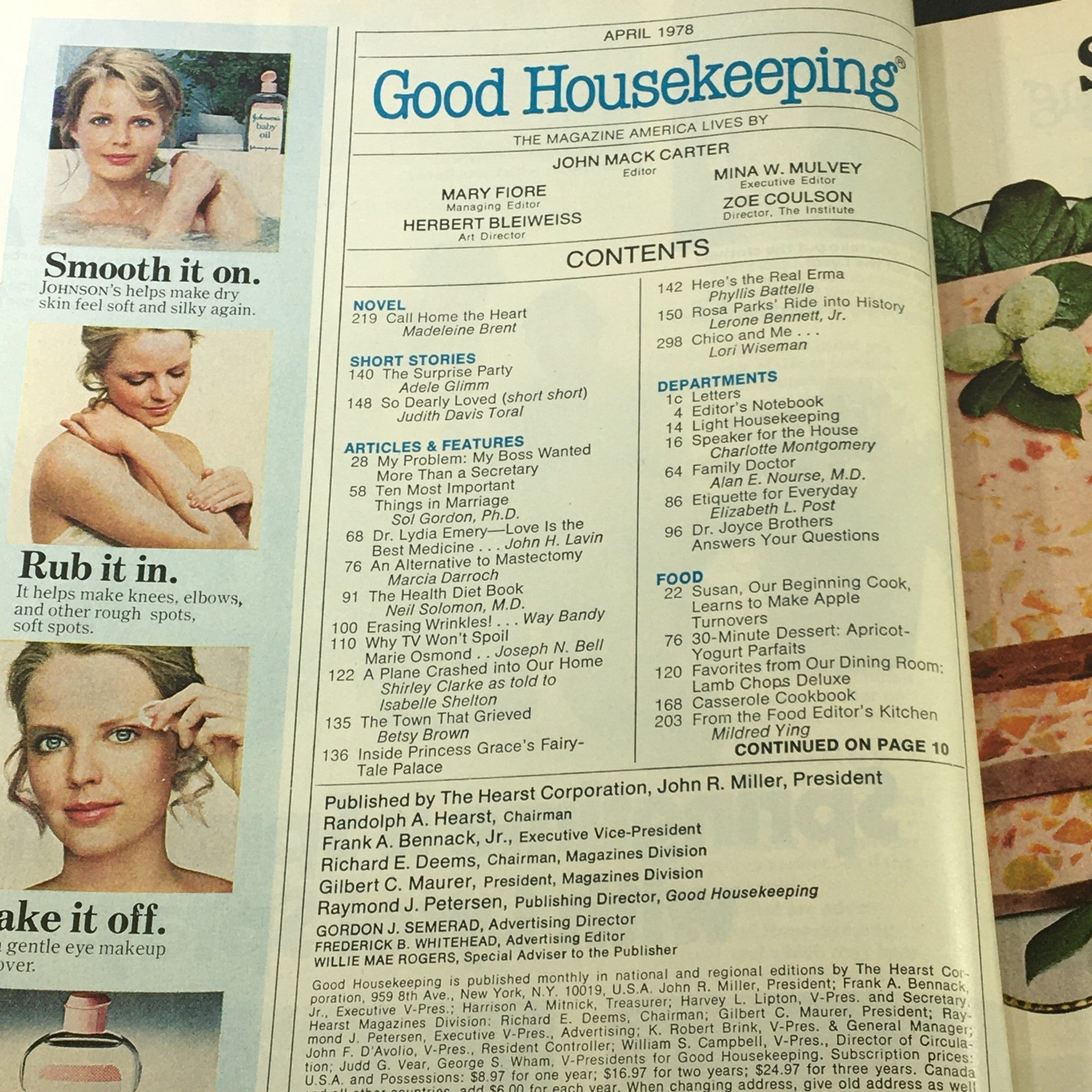 VTG Good Housekeeping Magazine April 1978 Marie Osmond Princess Grace, Newsstand