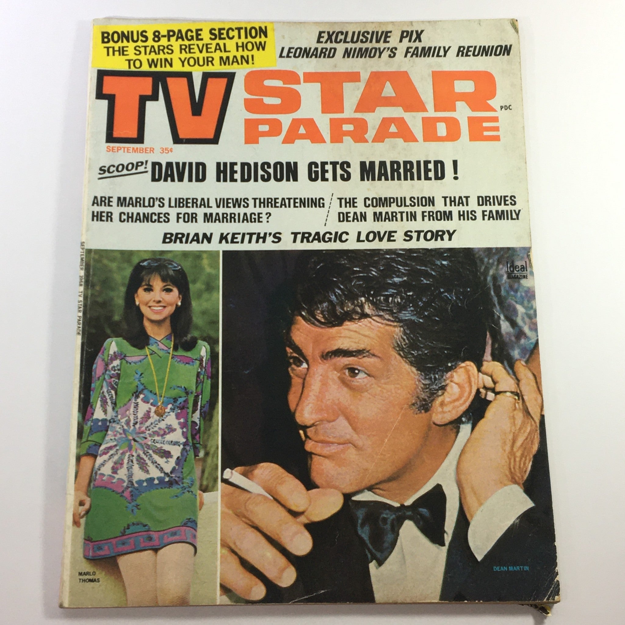 VTG TV Star Parade Magazine September 1968 Marlo Thomas, Dean Martin, Newsstand