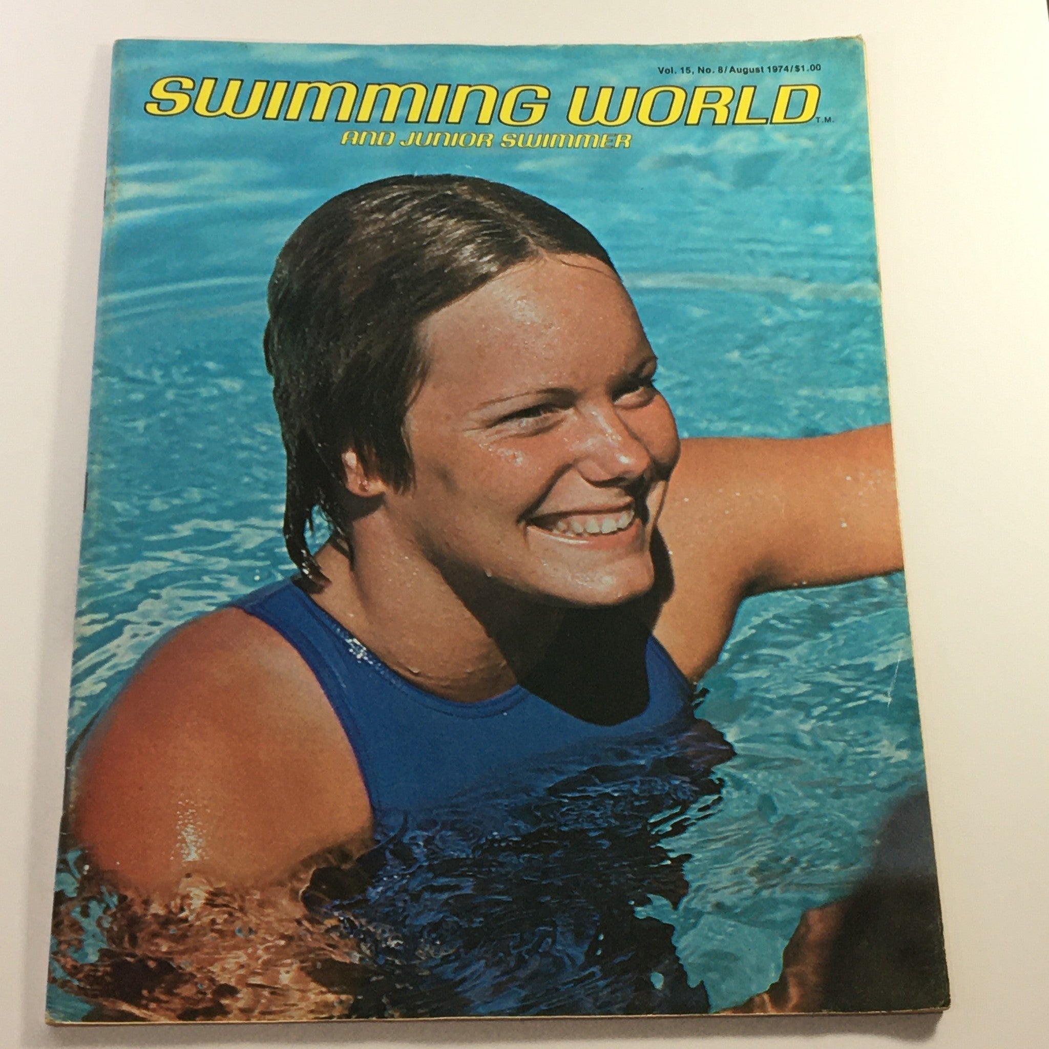 VTG Swimming World Magazine August 1974 Vol 15 #8 Heather Greenwood, Newsstand