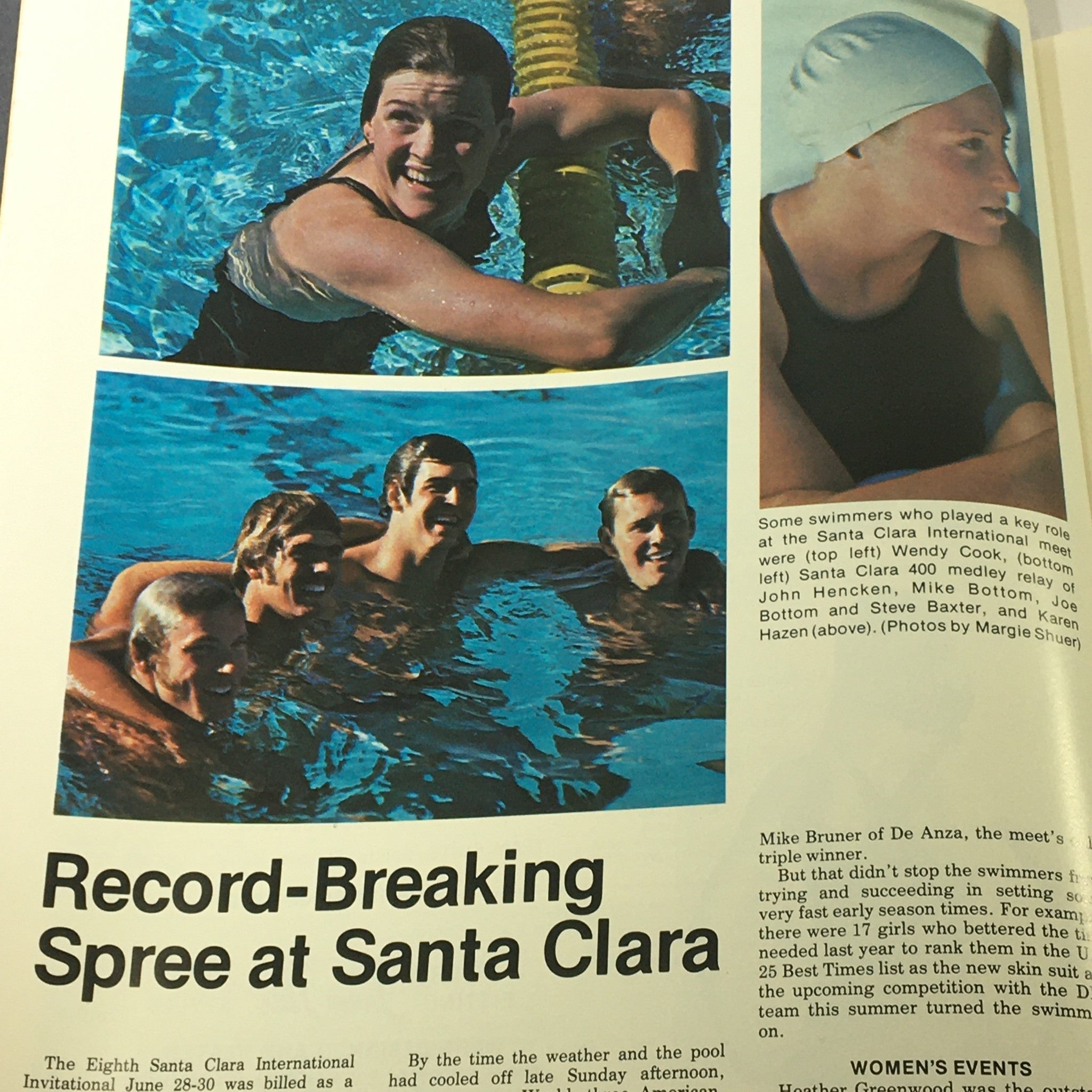 VTG Swimming World Magazine August 1974 Vol 15 #8 Heather Greenwood, Newsstand