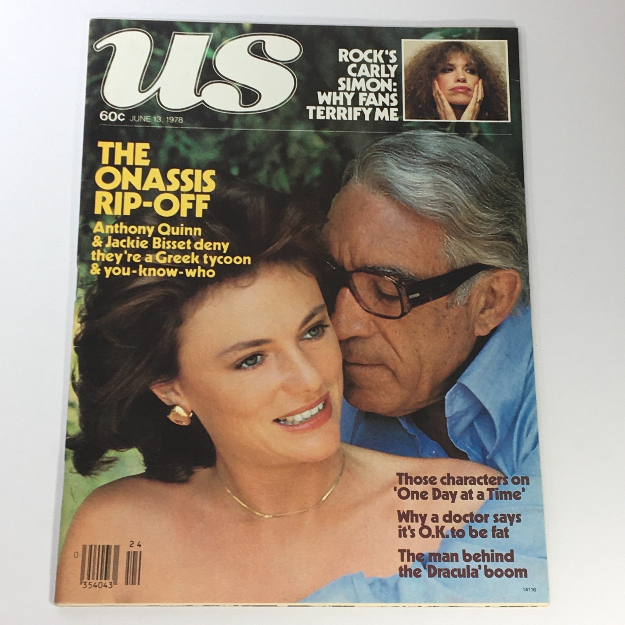 VTG Us Magazine June 13 1978 Anthony Quinn Jackie Bisset, Carly Simon Newsstand