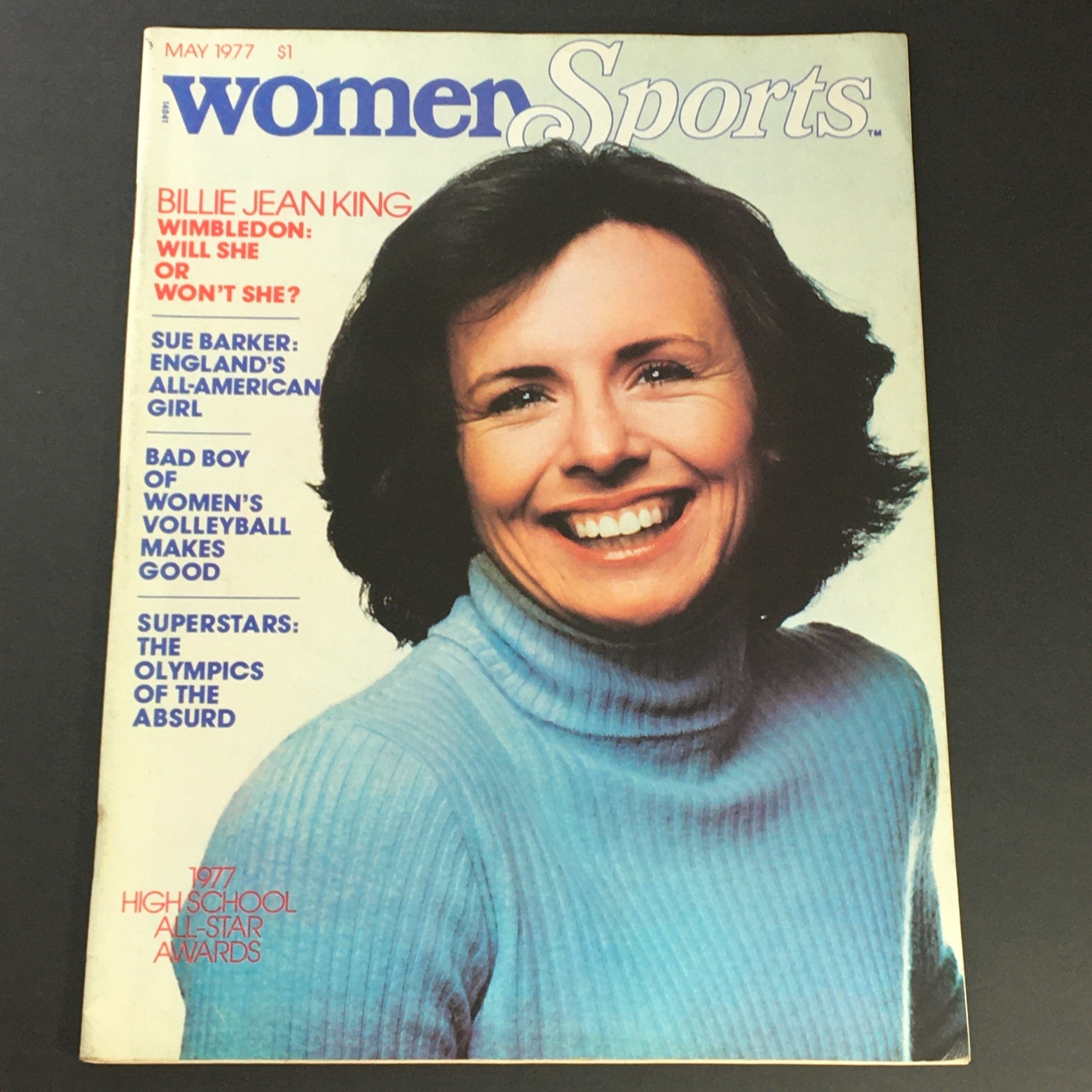 VTG Women Sports Magazine May 1977 Billie Jean King, Sue Barker, Newsstand