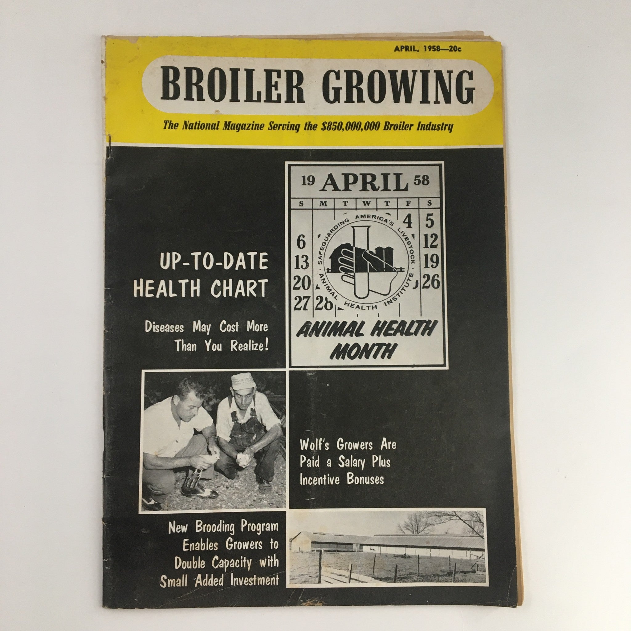 VTG Broiler Growing Magazine April 1958 Wolf's Growers Are A Paid Salary Plus