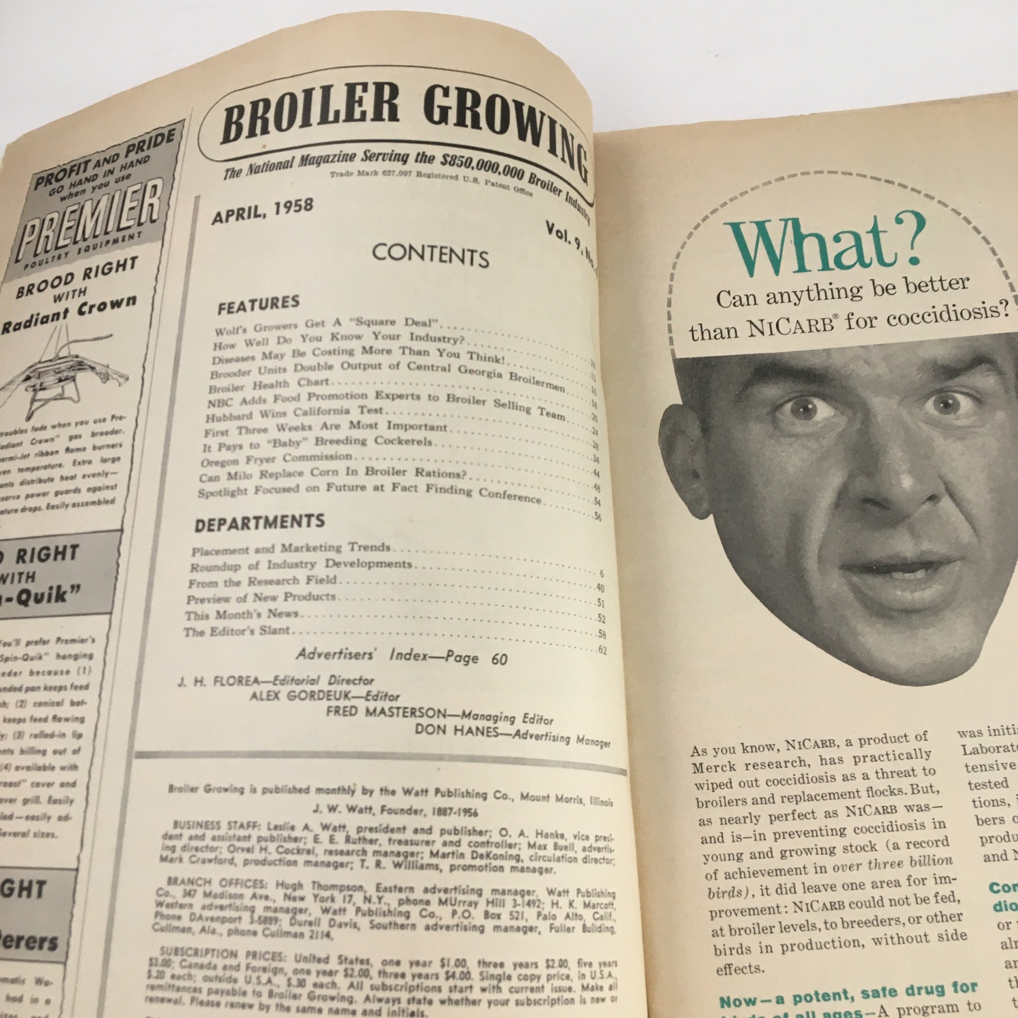 VTG Broiler Growing Magazine April 1958 Wolf's Growers Are A Paid Salary Plus