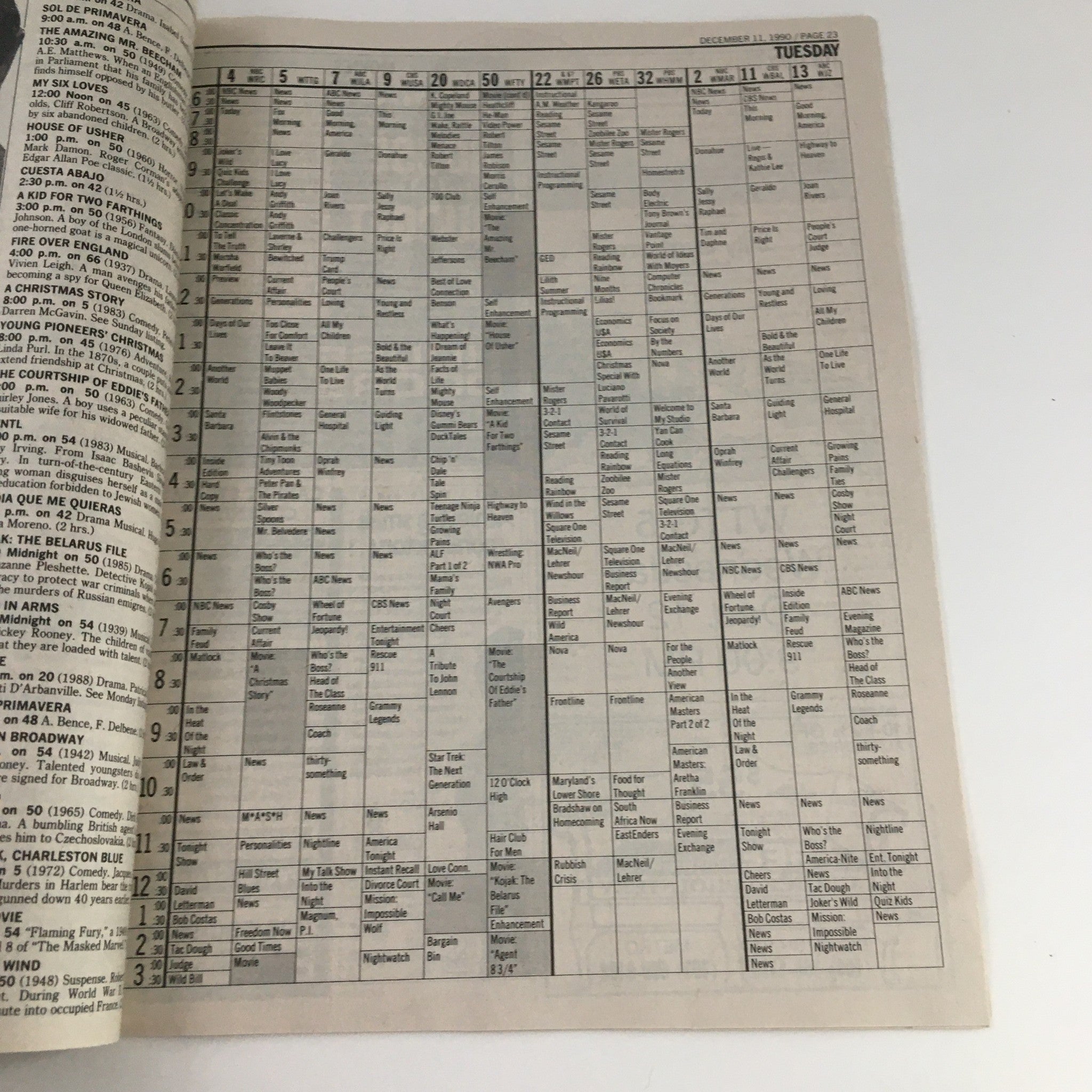 The Washington Post December 1990 Guest Speaker Peter Falk as Columbo No Label