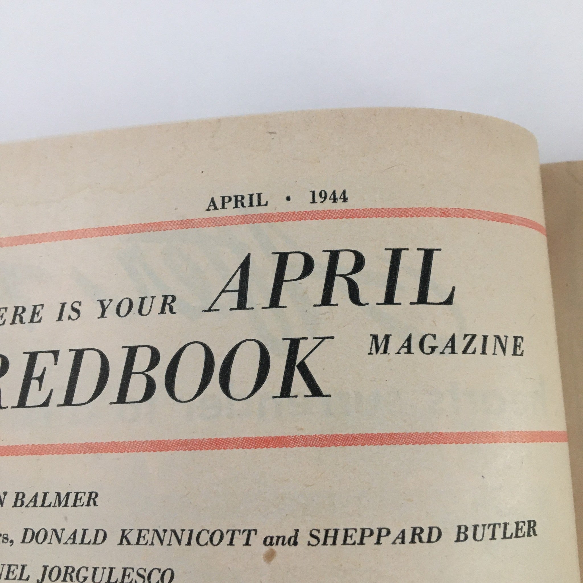 VTG Redbook Magazine April 1944 The Adventure of the Incautious Guest No Label