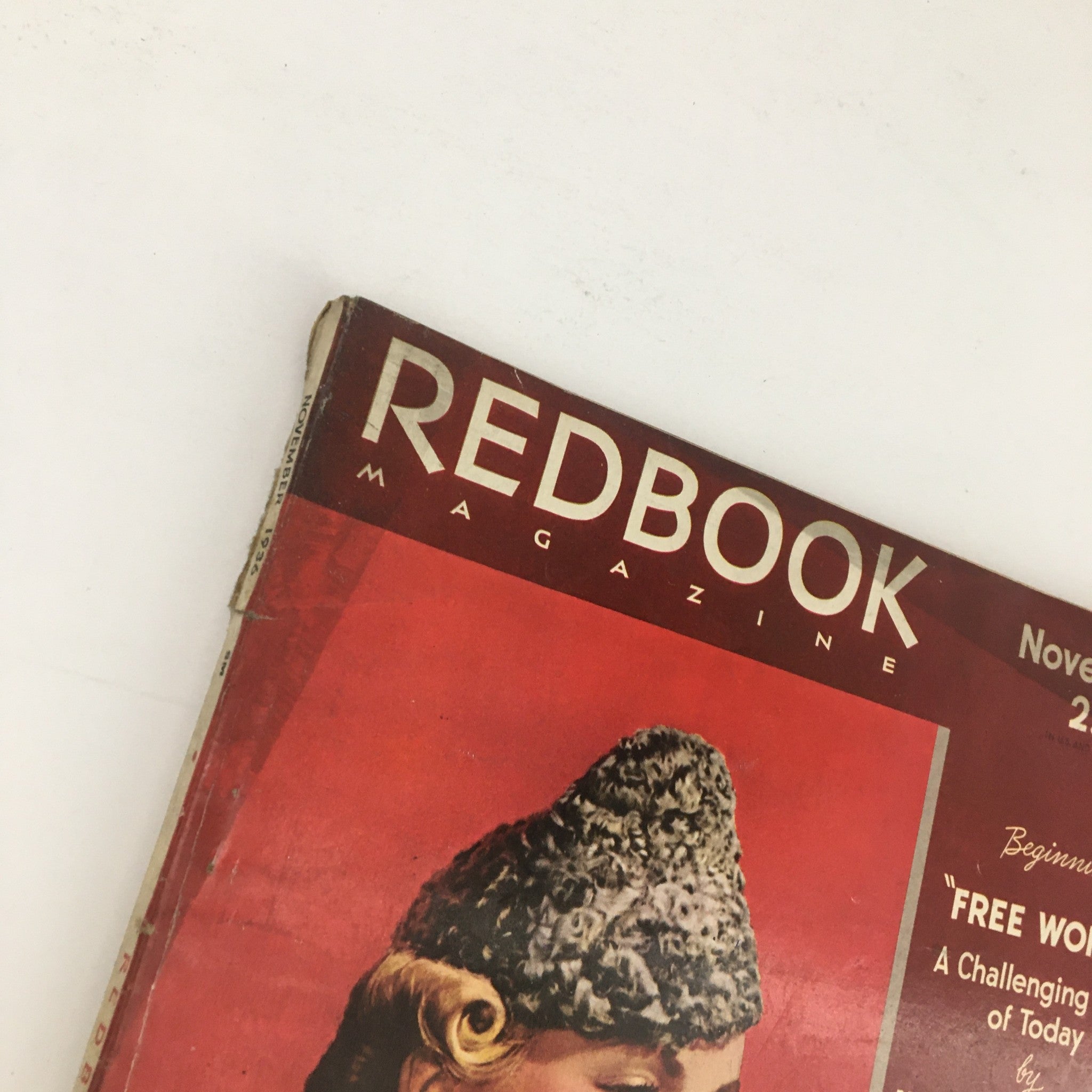 VTG Redbook Magazine November 1936 Free Woman A Challenging Story Today No Label