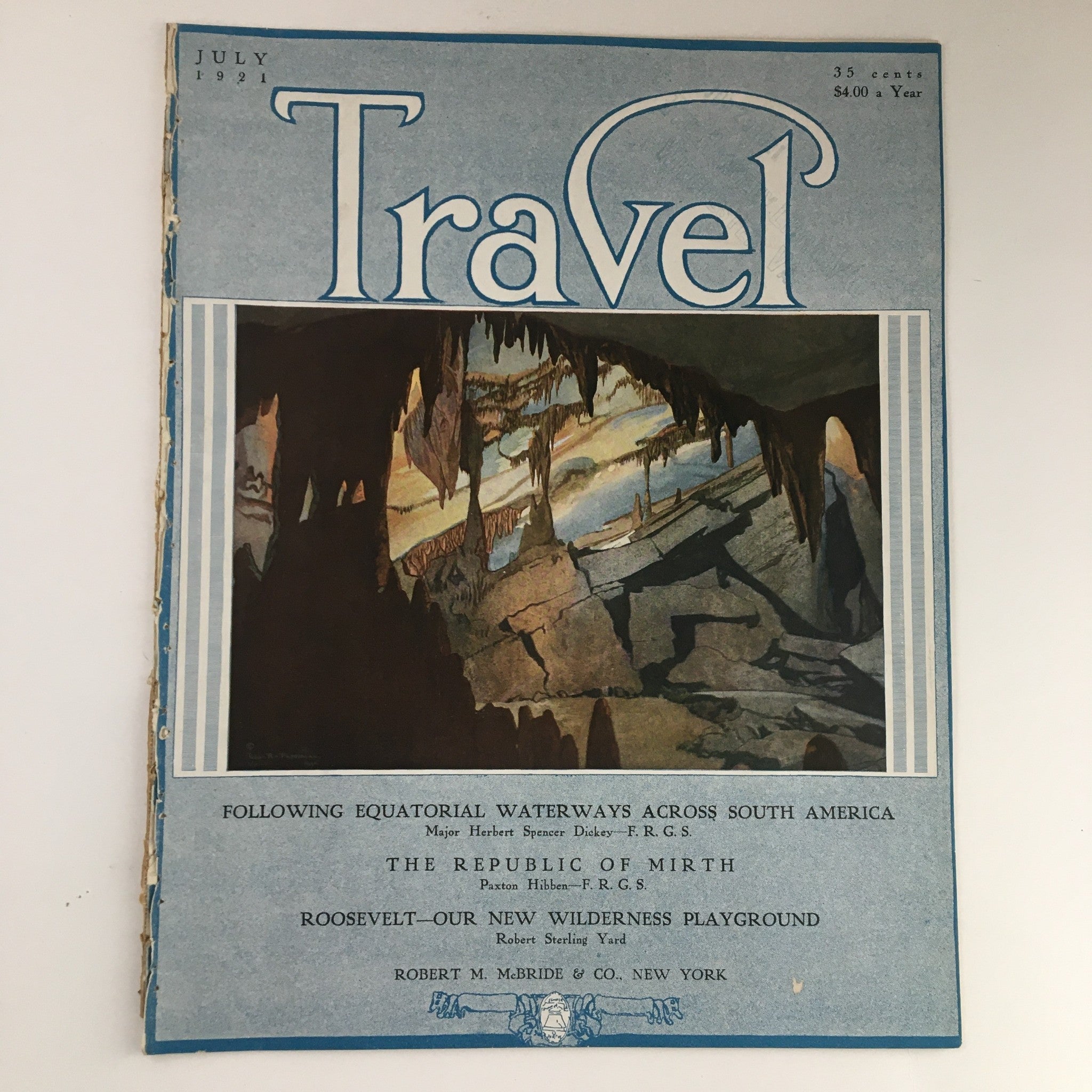 VTG Travel Magazine July 1921 Franklin Roosevelt Our New Wilderness Playground