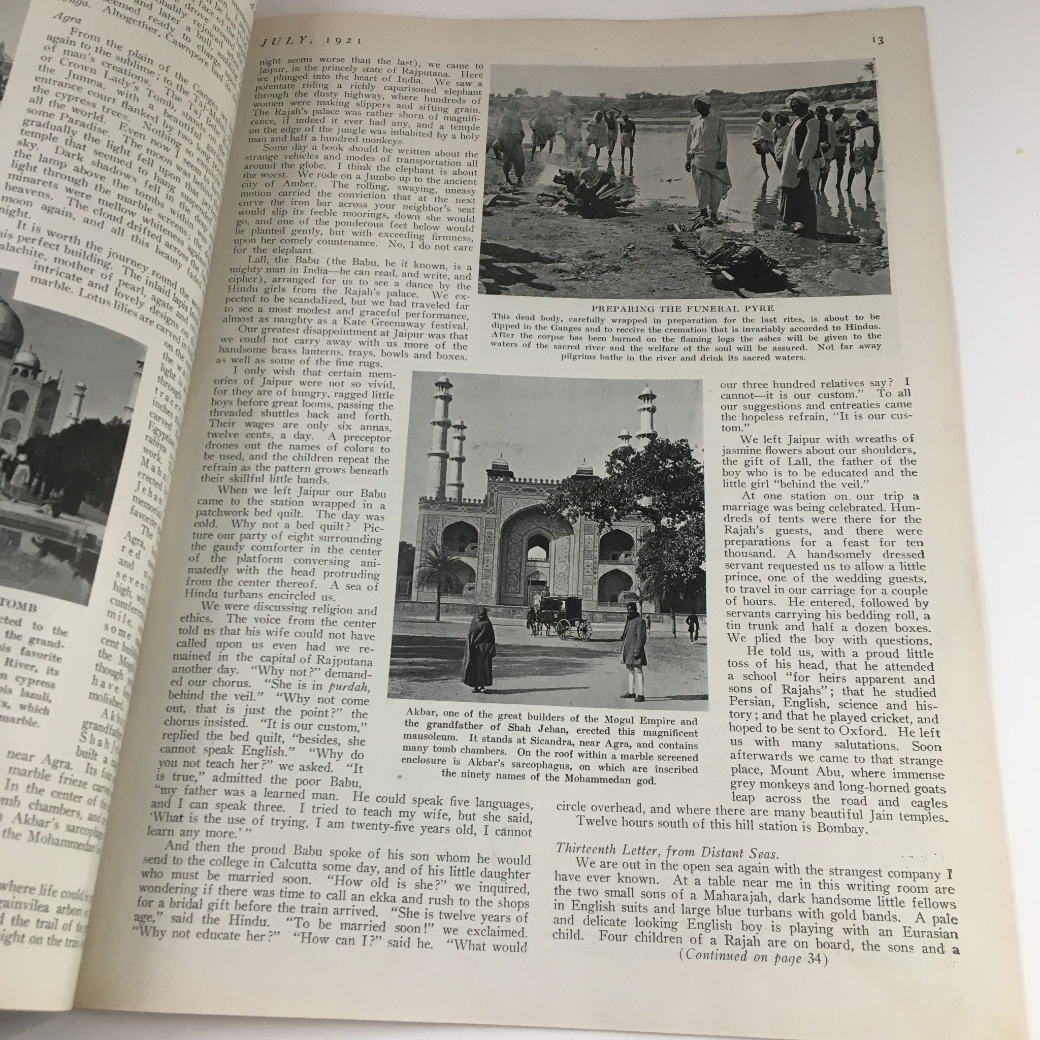 VTG Travel Magazine July 1921 Franklin Roosevelt Our New Wilderness Playground