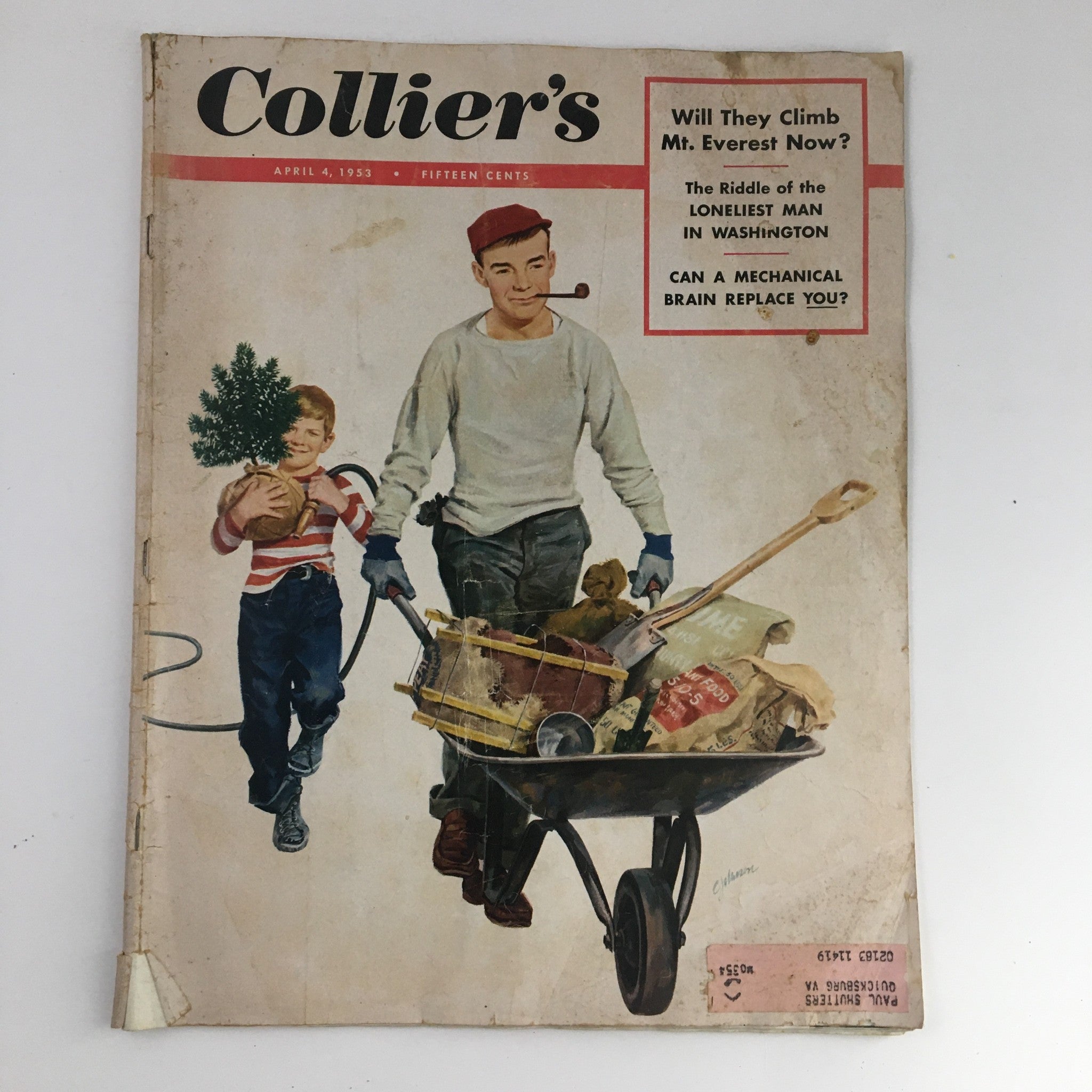 VTG Collier's Magazine April 4 1953 The Riddle of Loneliest Man in Washington