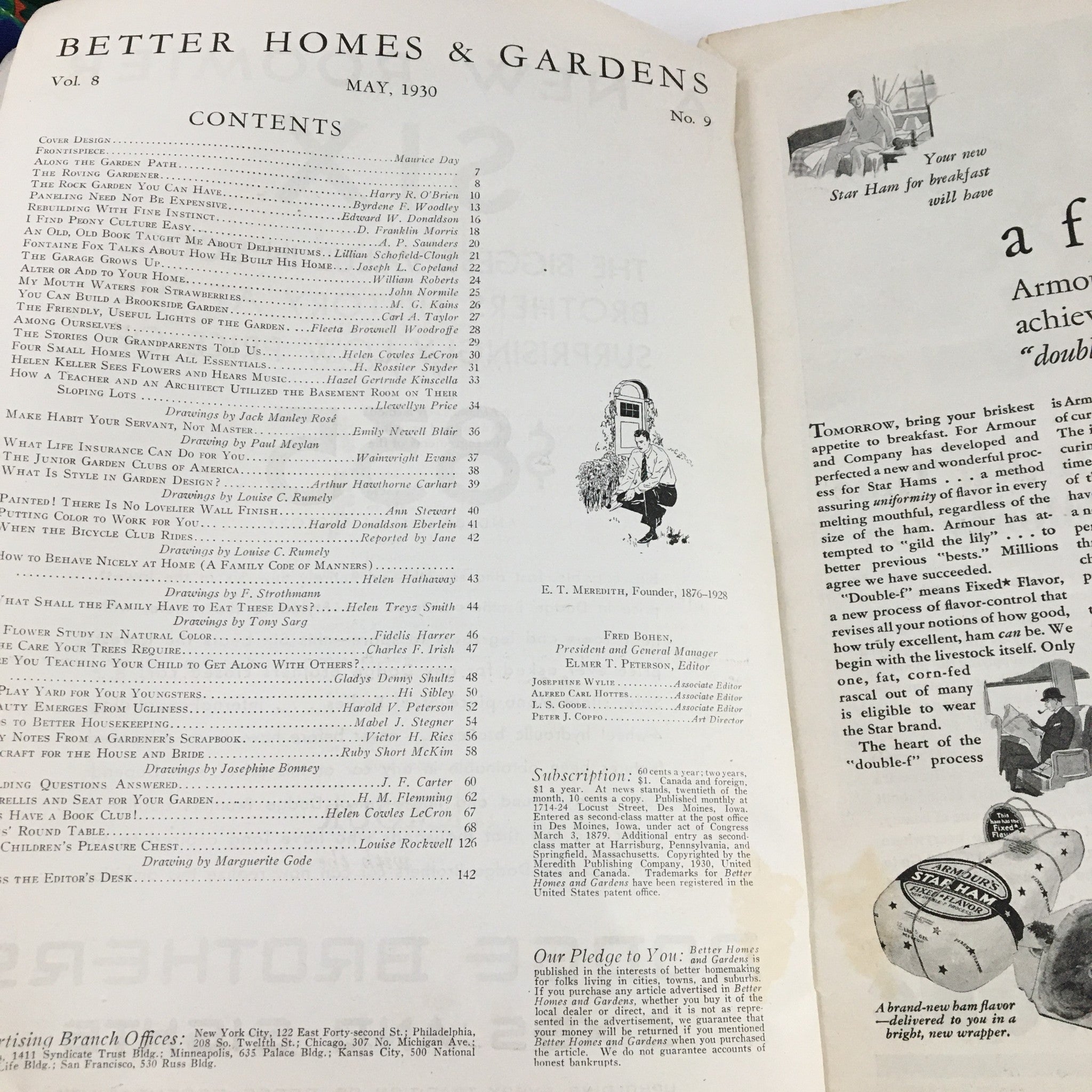 Better Homes & Gardens May 1930 The Friendly, Useful Lights of the Garden