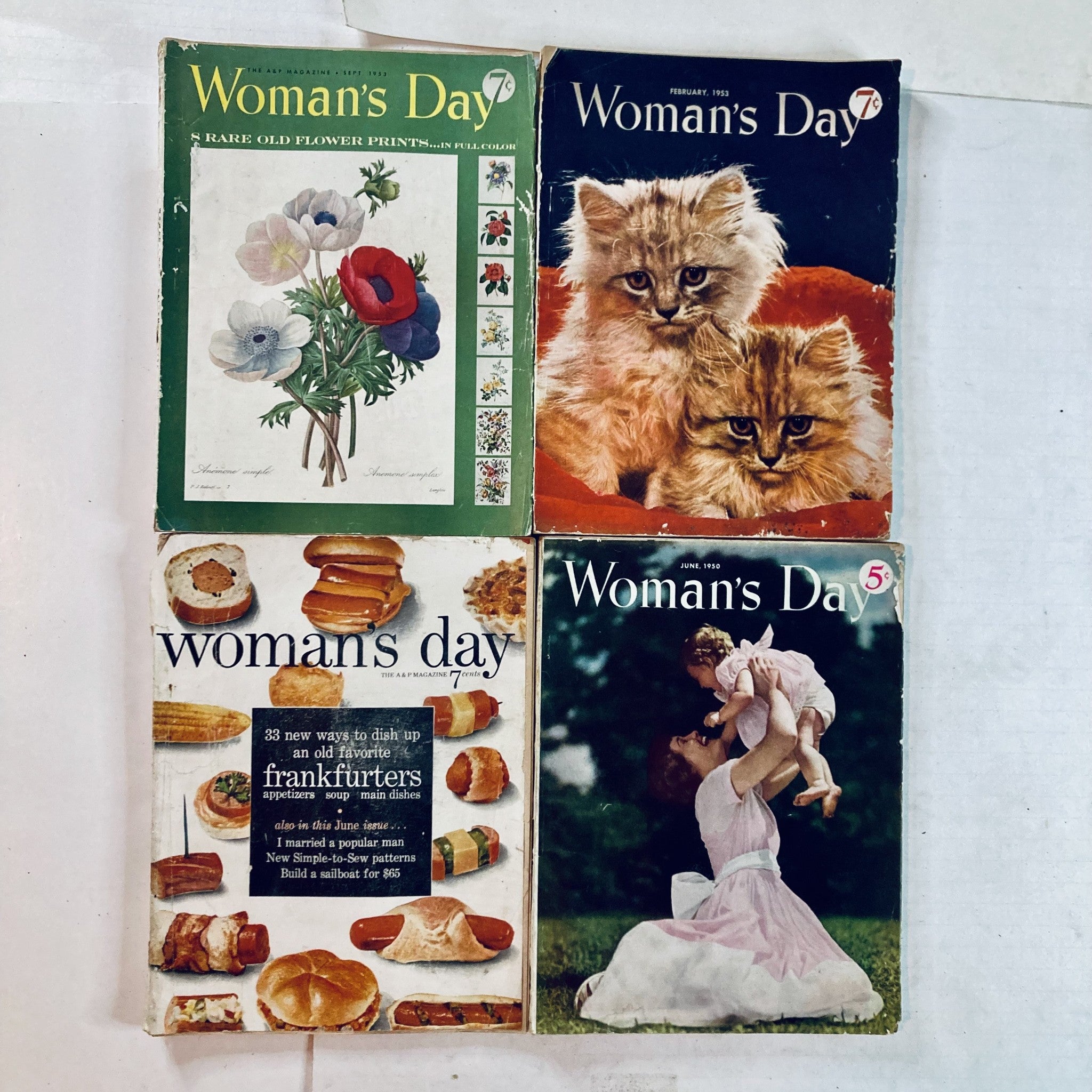 Lot of 12 1950s 1960s Woman's Day American Women's Monthly Magazine