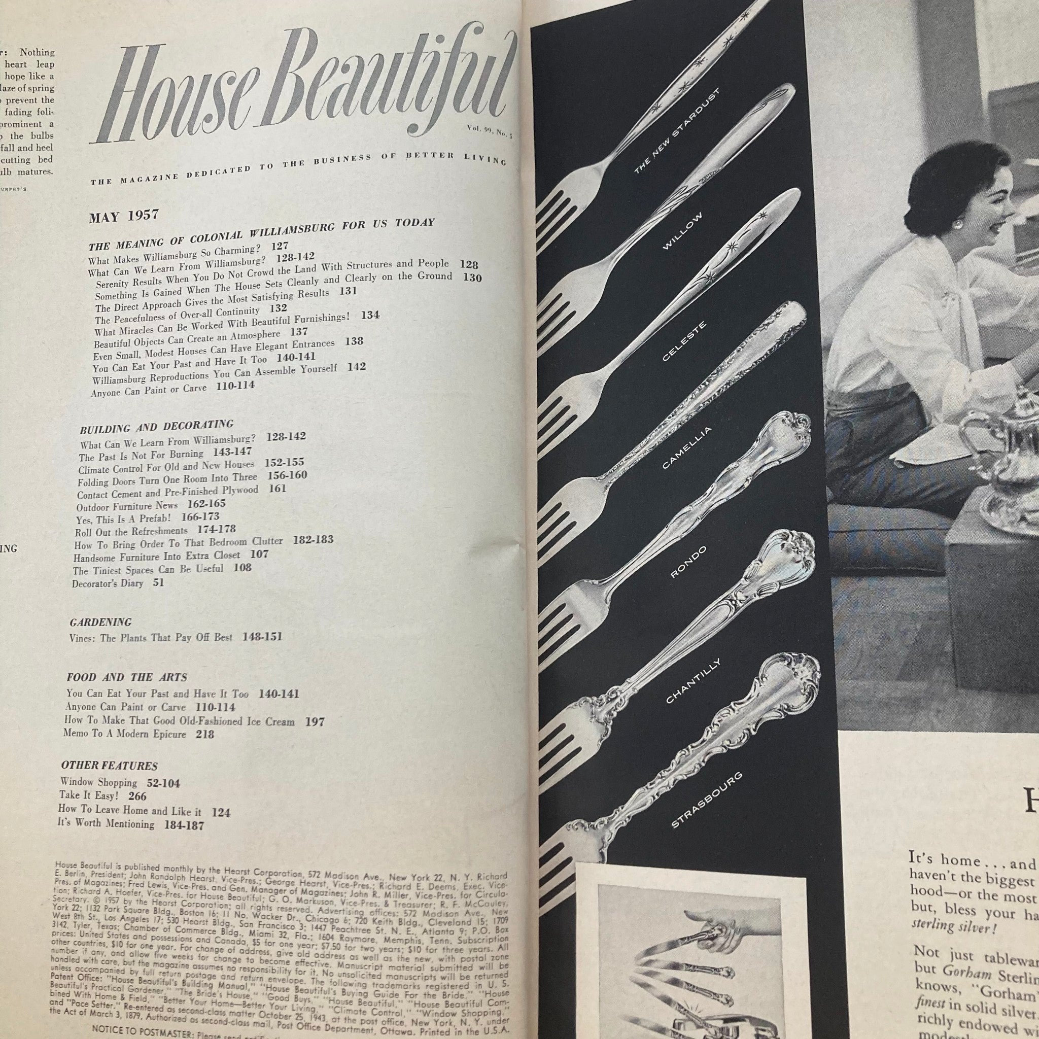 House Beautiful Magazine May 1957 Outdoor Furniture News No Label