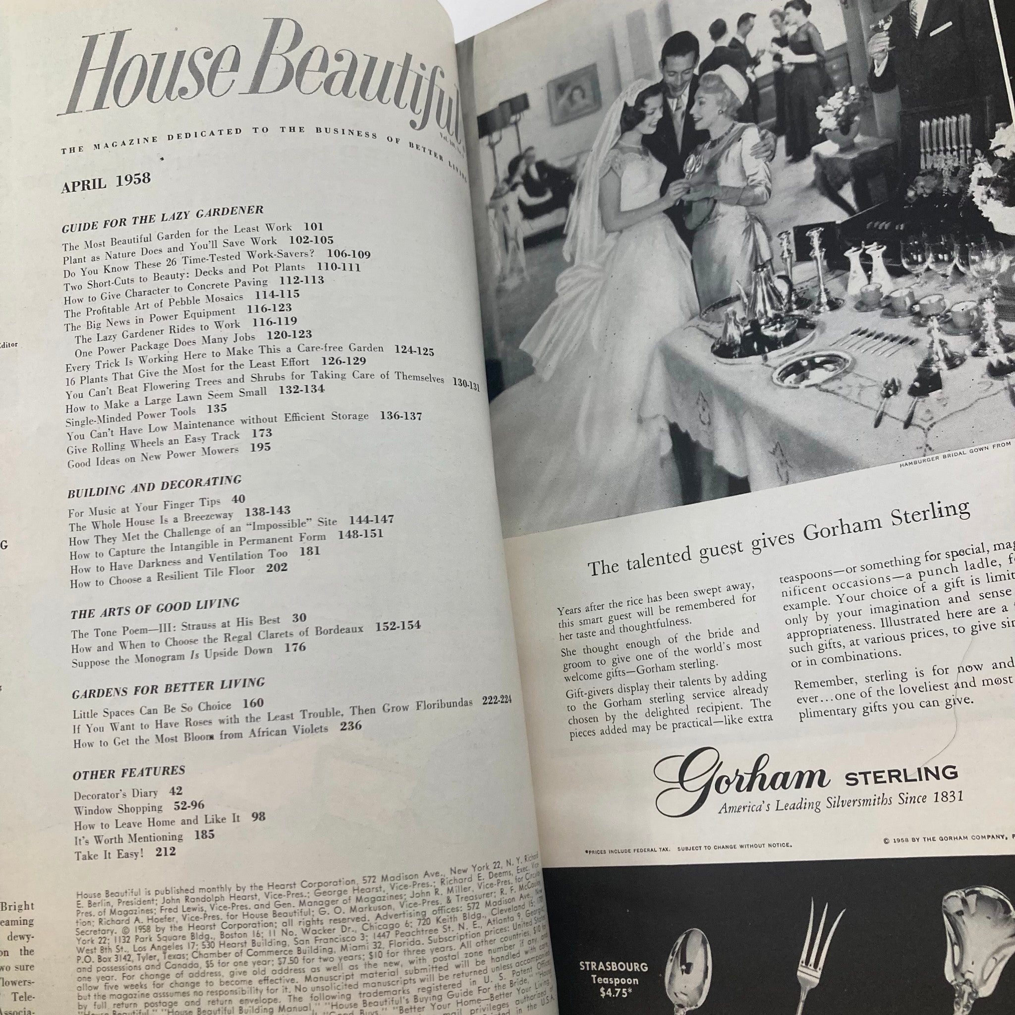 House Beautiful Magazine April 1958 Single-Minded Power Tools No Label