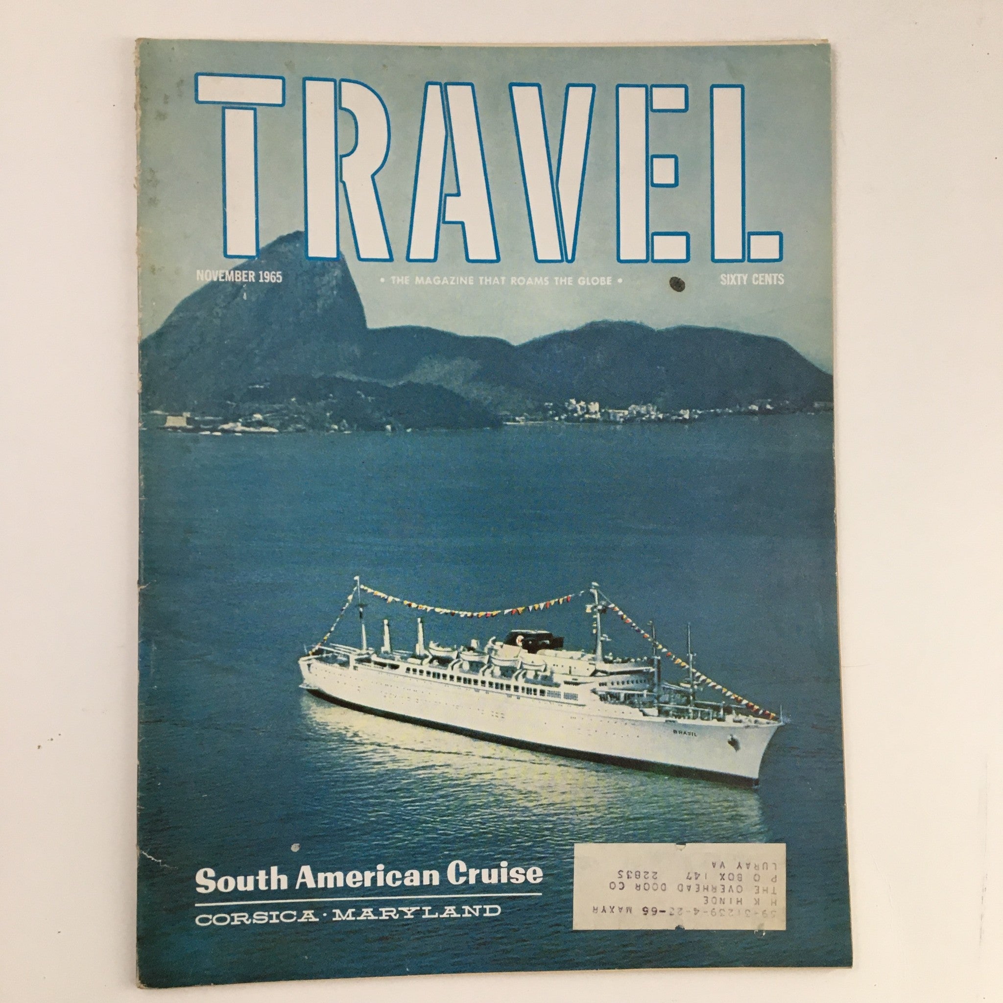 VTG Travel Magazine November 1965 South American Cruise Corsica and Maryland