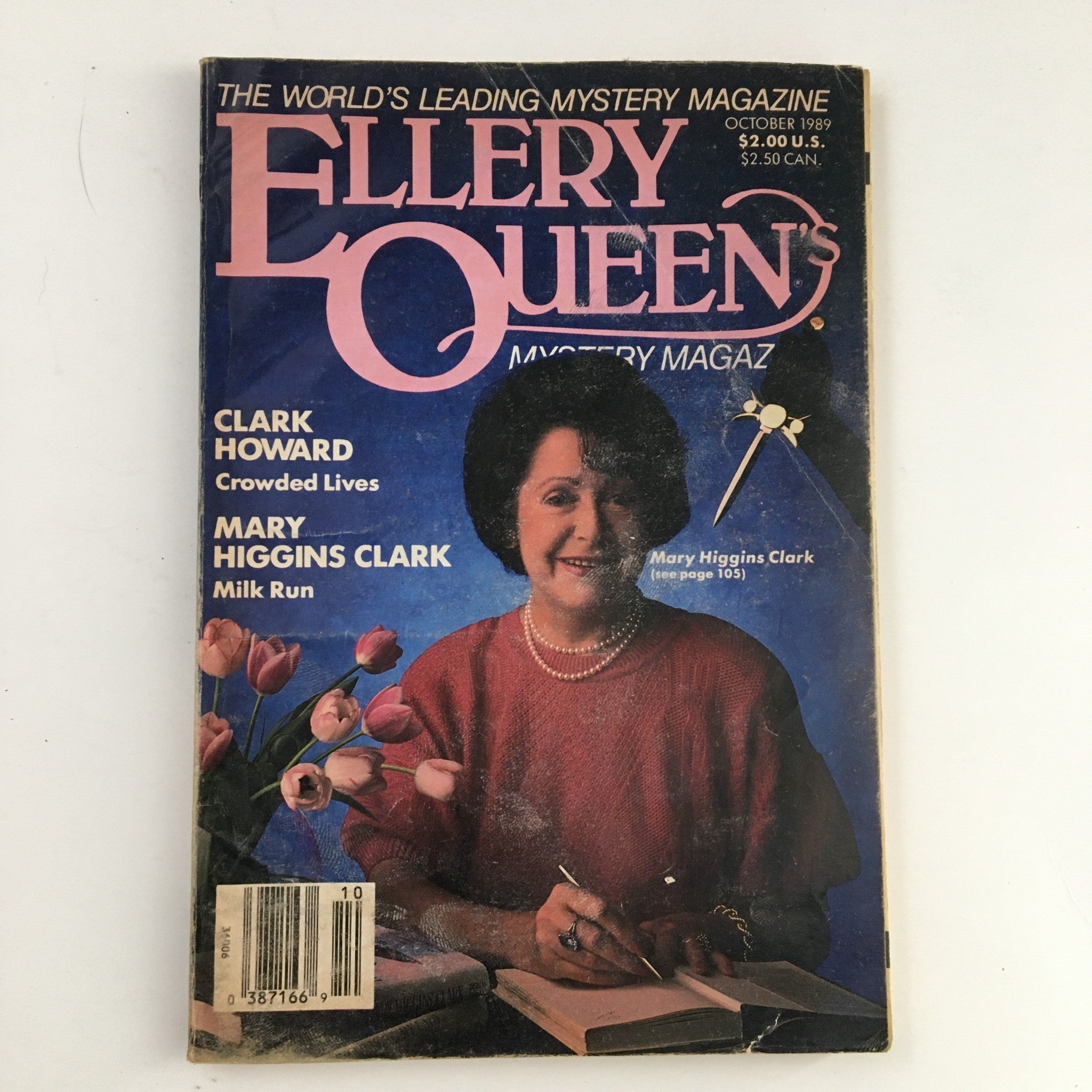 Ellery Queen's Mystery Magazine October 1989 Mary Higgins Clark Feature No Label