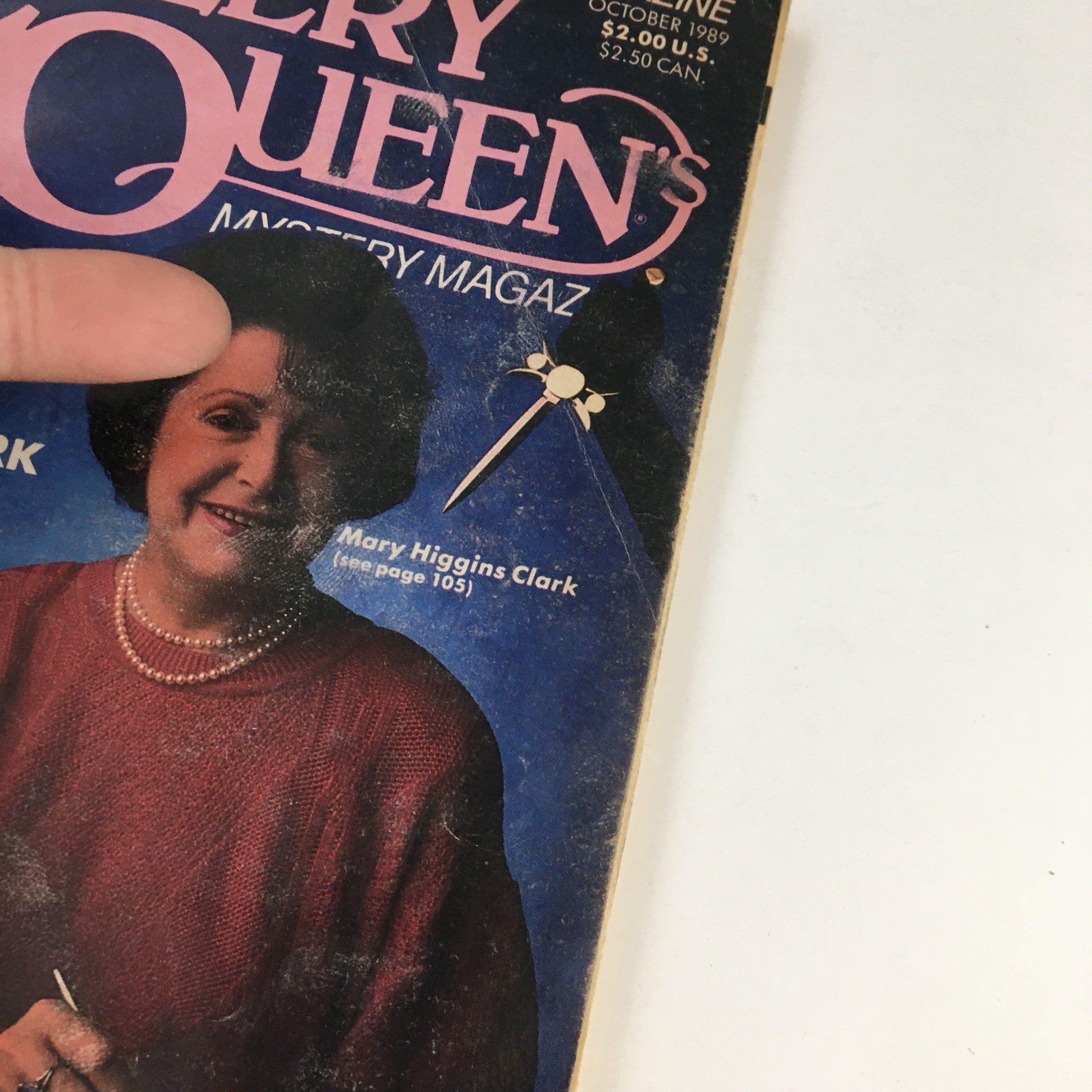 Ellery Queen's Mystery Magazine October 1989 Mary Higgins Clark Feature No Label