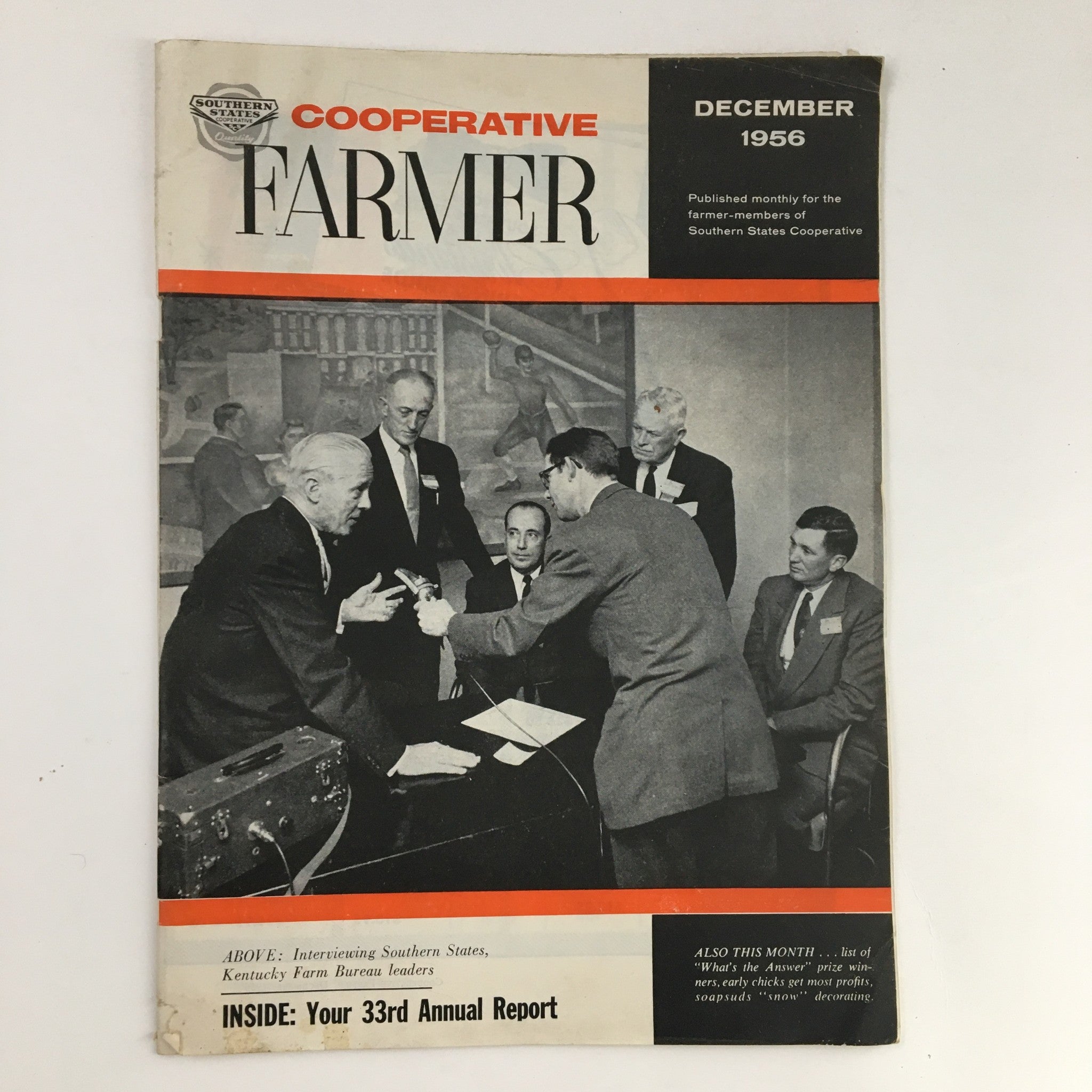 Cooperative Farmer Magazine December 1956 Interviewing Southern States