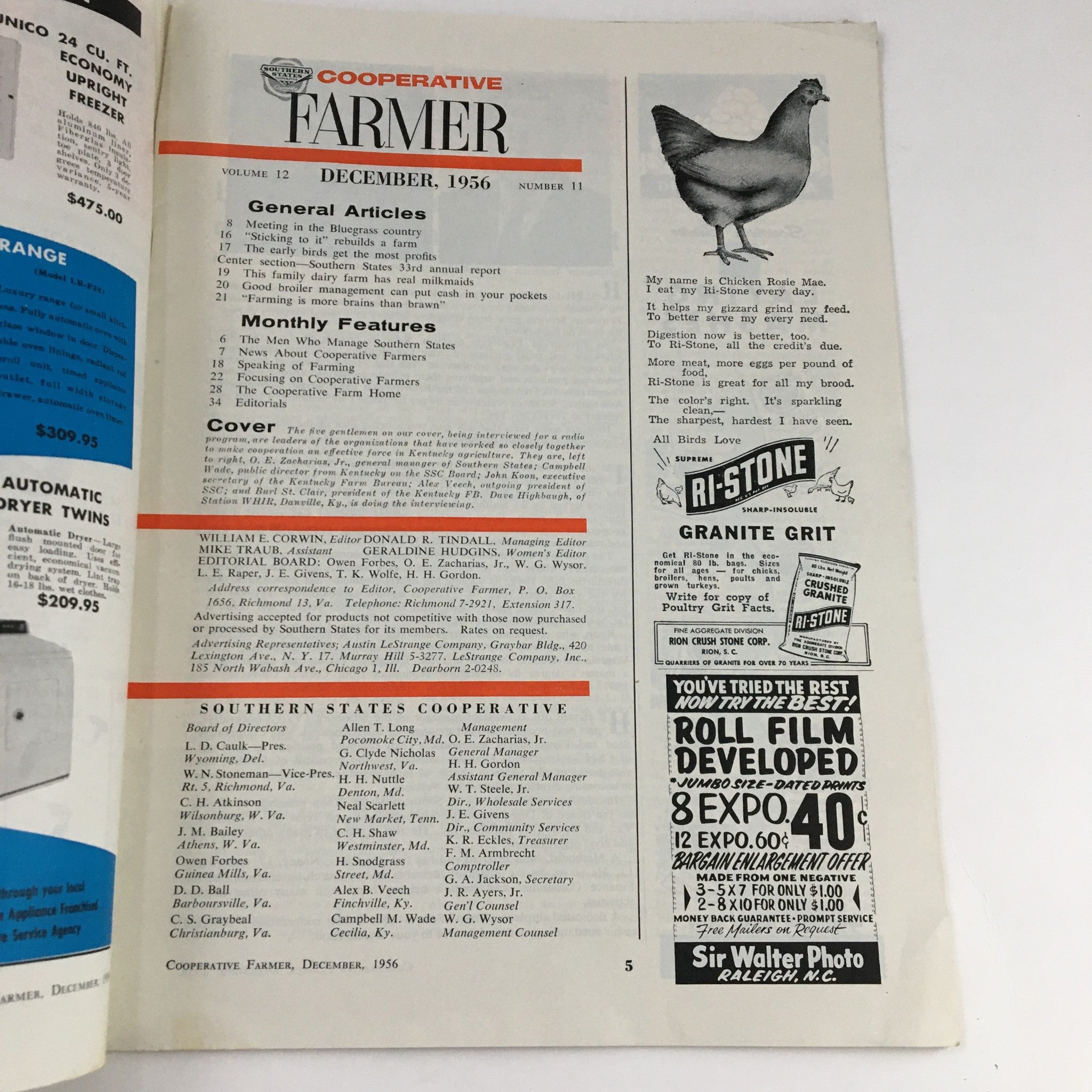 Cooperative Farmer Magazine December 1956 Interviewing Southern States