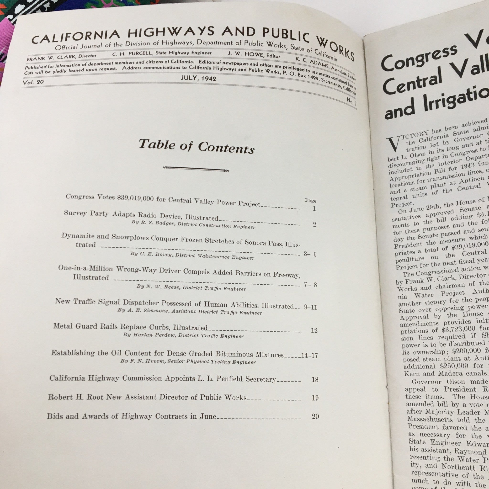 California Highway and Public Works July 1942 Survey Party Adapts Radio Device