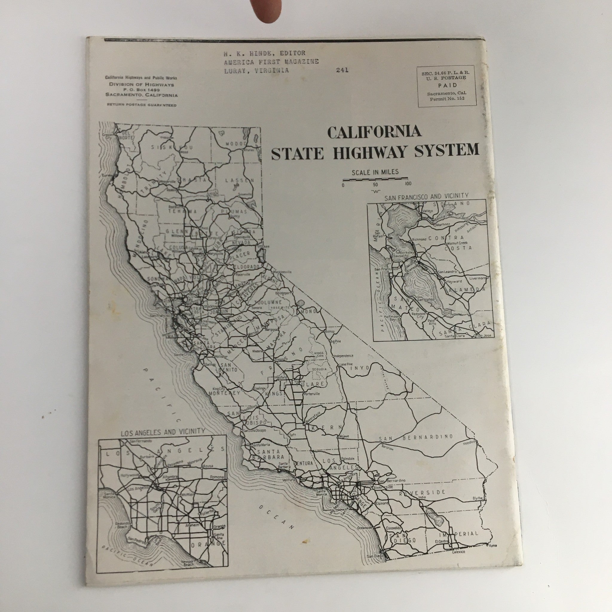 California Highway and Public Works January 1956 Four-Lane Divided Section US 99