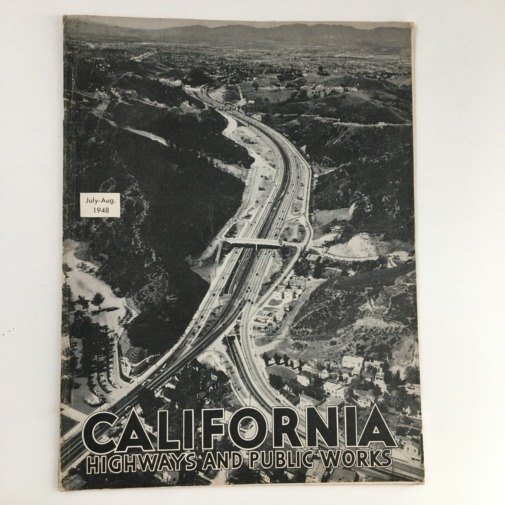 California Highway and Public Works July 1948 Aerial Viewing of Cahuenga Freeway