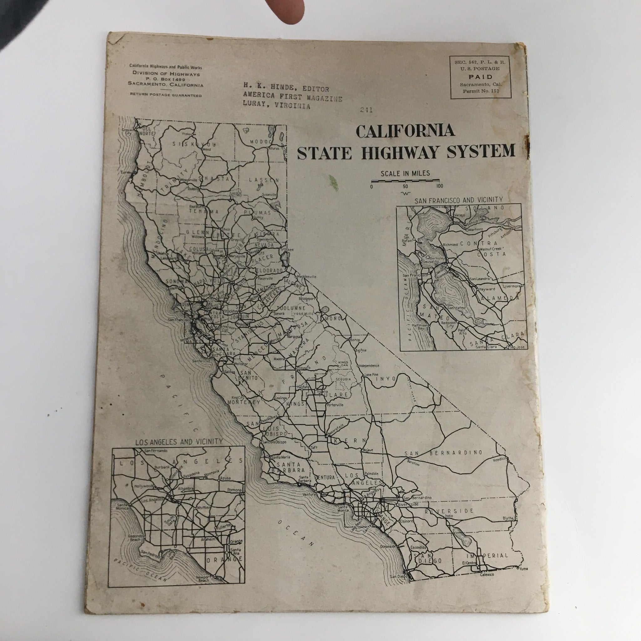 California Highway and Public Works July 1948 Aerial Viewing of Cahuenga Freeway