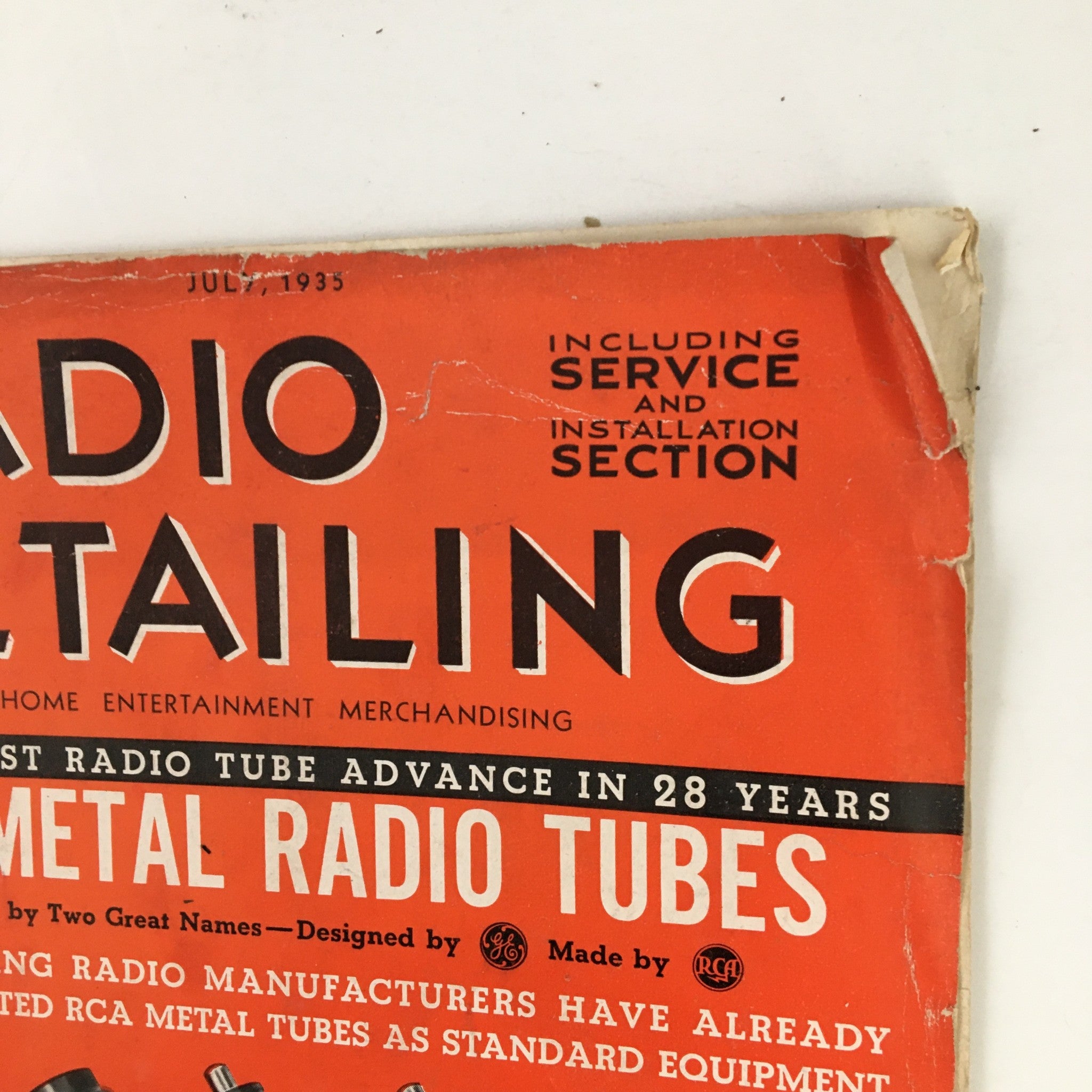 Radio Retailing Magazine July 1935 The All-Metal Radio Tubes No Label