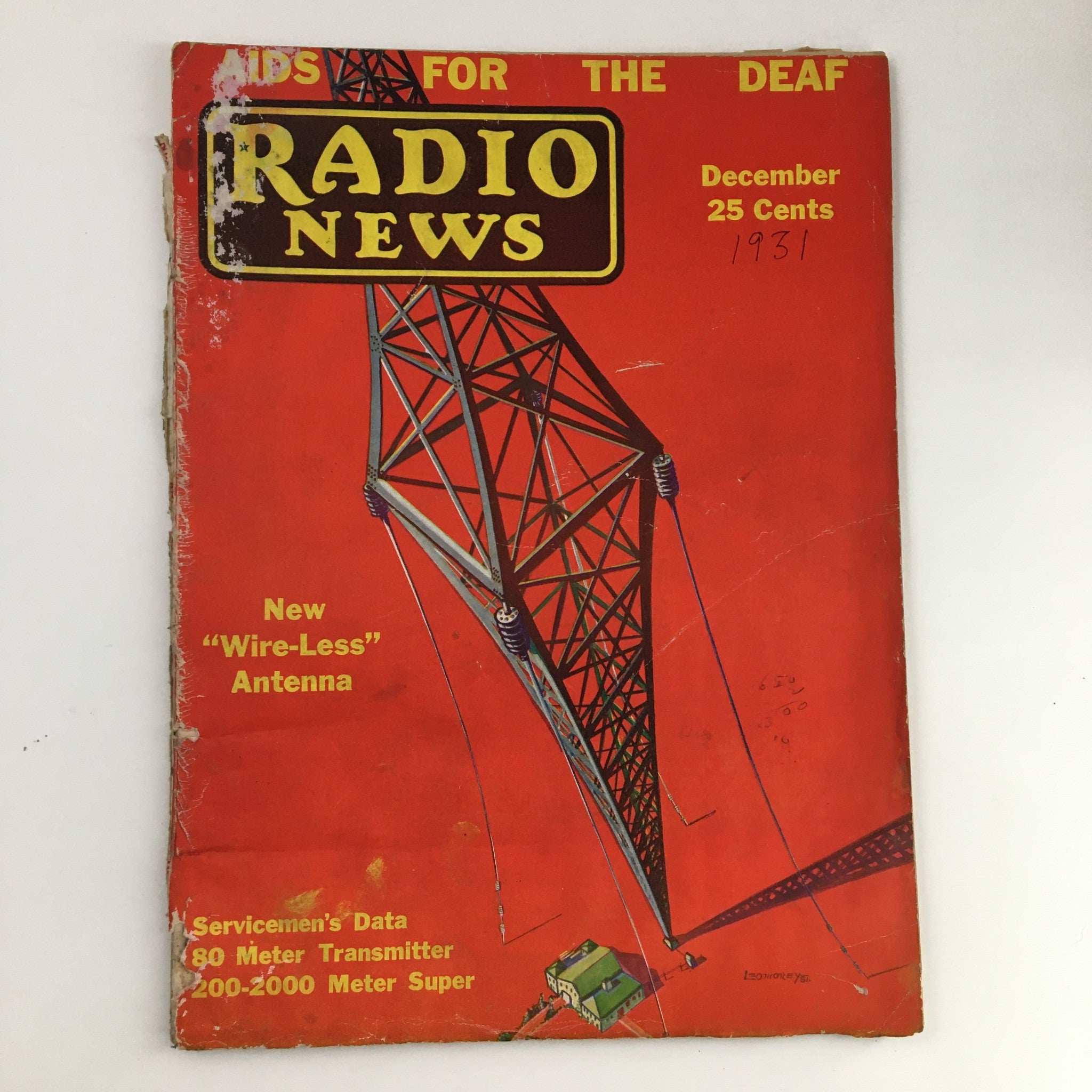 Radio News Magazine December 1931 Wire-Less Antenna & Aids for the Deaf No Label