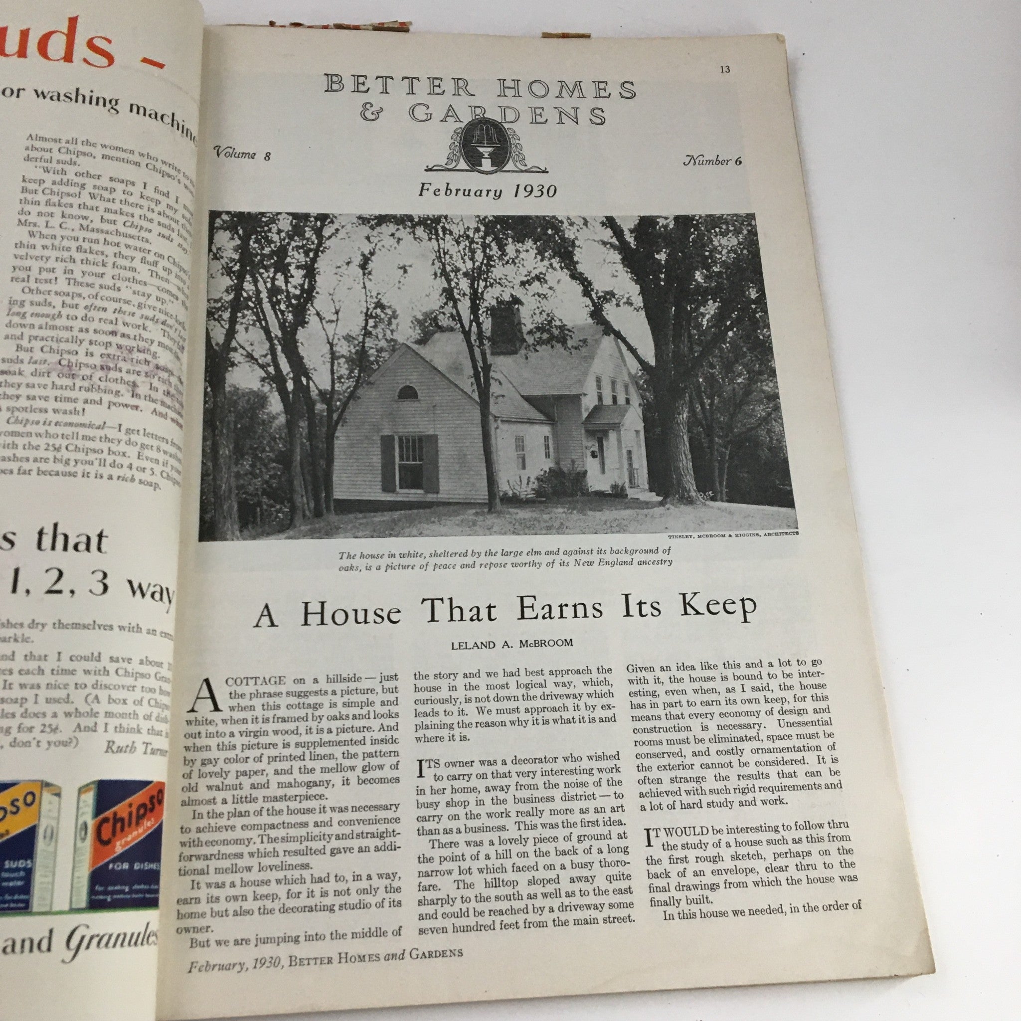 Better Homes & Gardens February 1930 A House That Earns Its Keep at New England