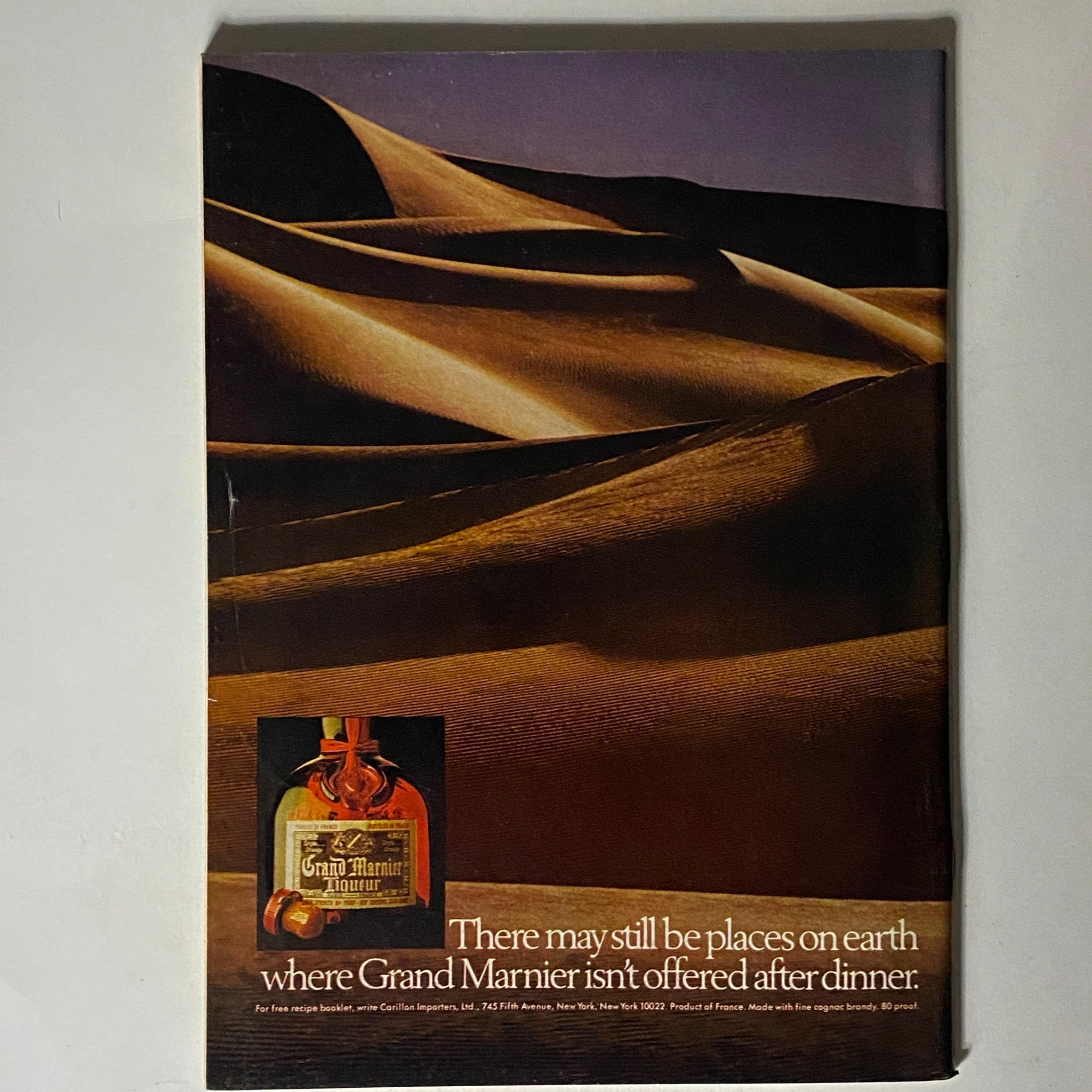 Back cover advertisement from The New Yorker magazine March 27, 1978, featuring a scenic landscape promoting Grand Marnier.