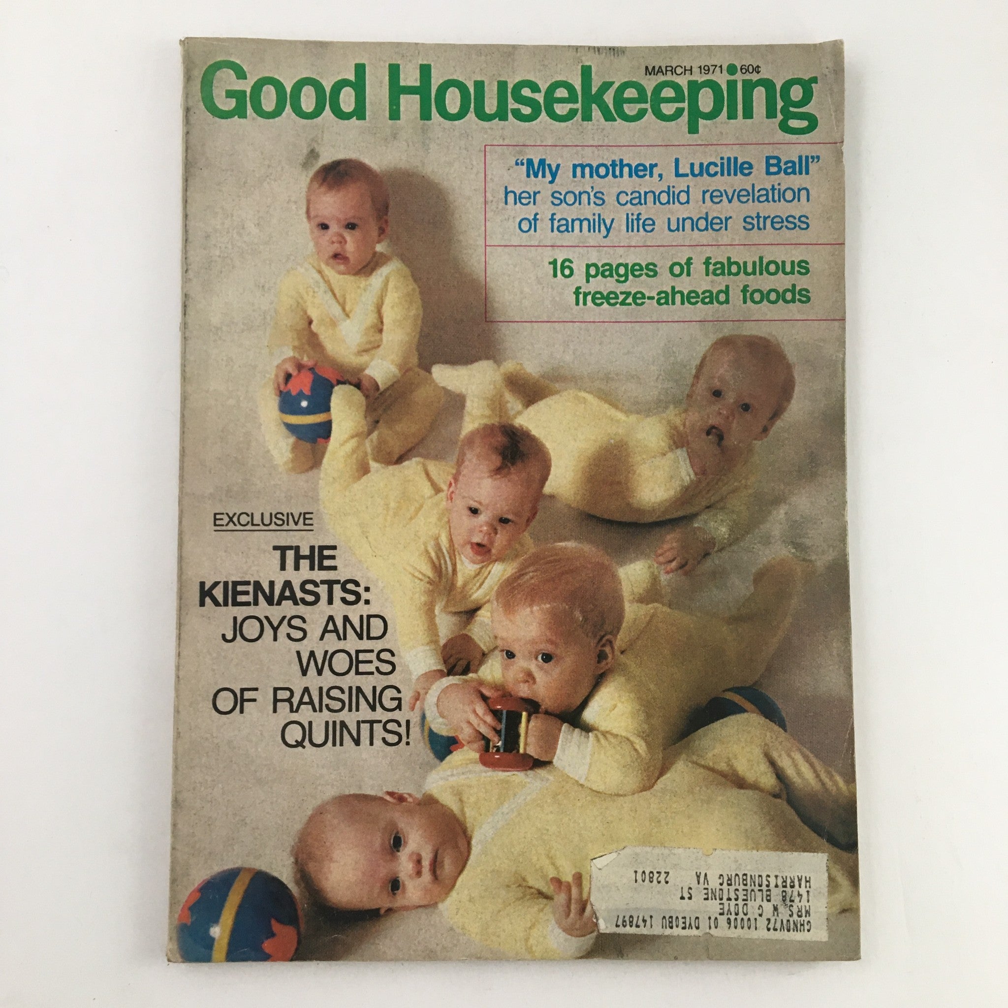 Good Housekeeping Magazine March 1971 The Kienasts Joys & Woes of Raising Quints