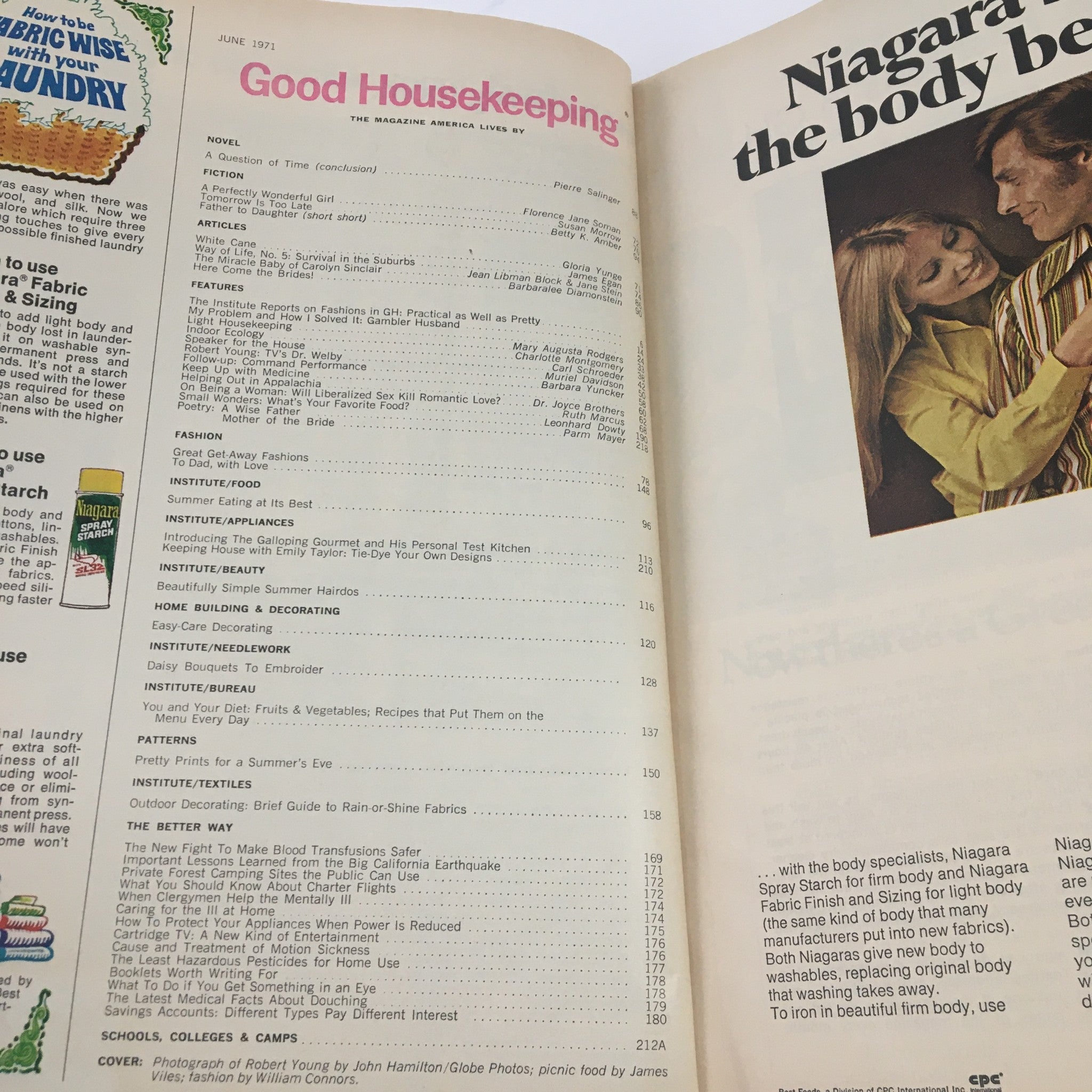 Good Housekeeping Magazine June 1971 Robert Young & Comments on Love and Sex