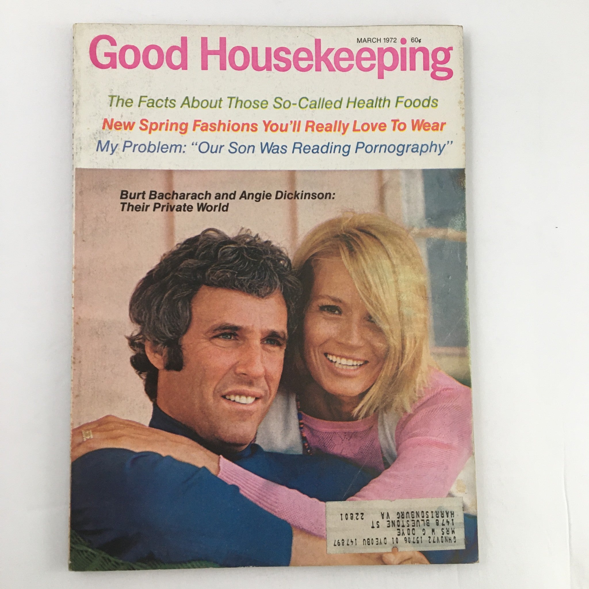 Good Housekeeping Magazine March 1972 Butch Bacharach & Angie Dickinson's World