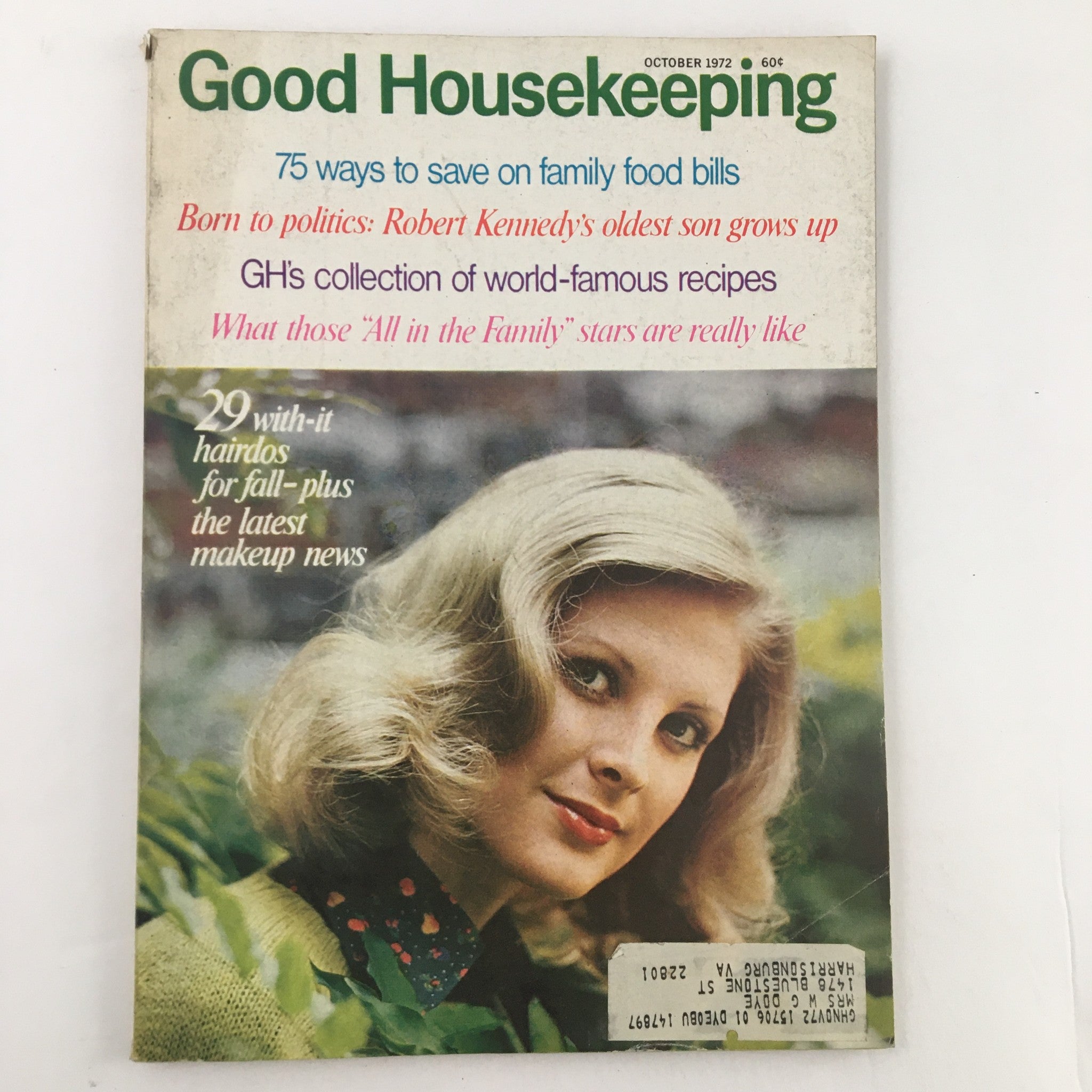 Good Housekeeping Magazine October 1972 Robert Kennedy's Oldest Son Grows Up