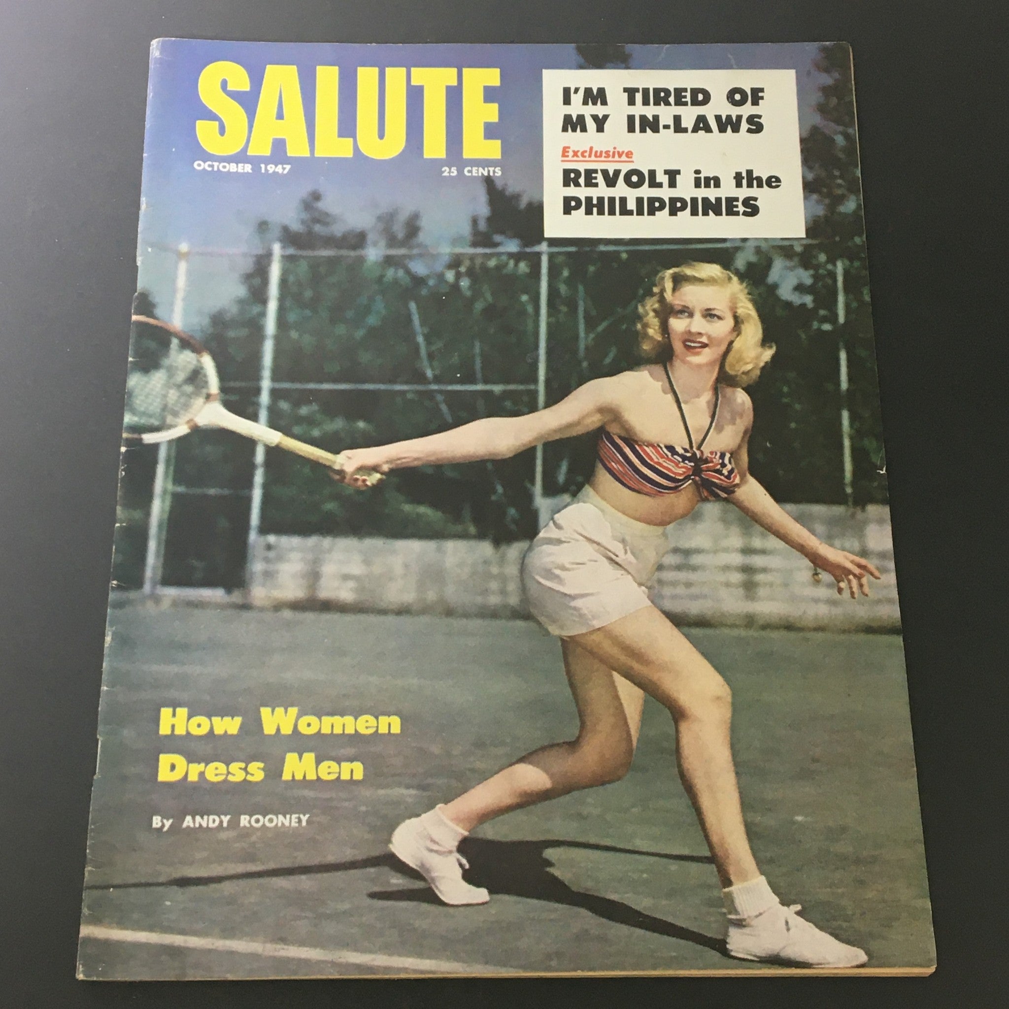 VTG Salute Magazine October 1947 Lila Leeds, Always Together Cover, Newsstand