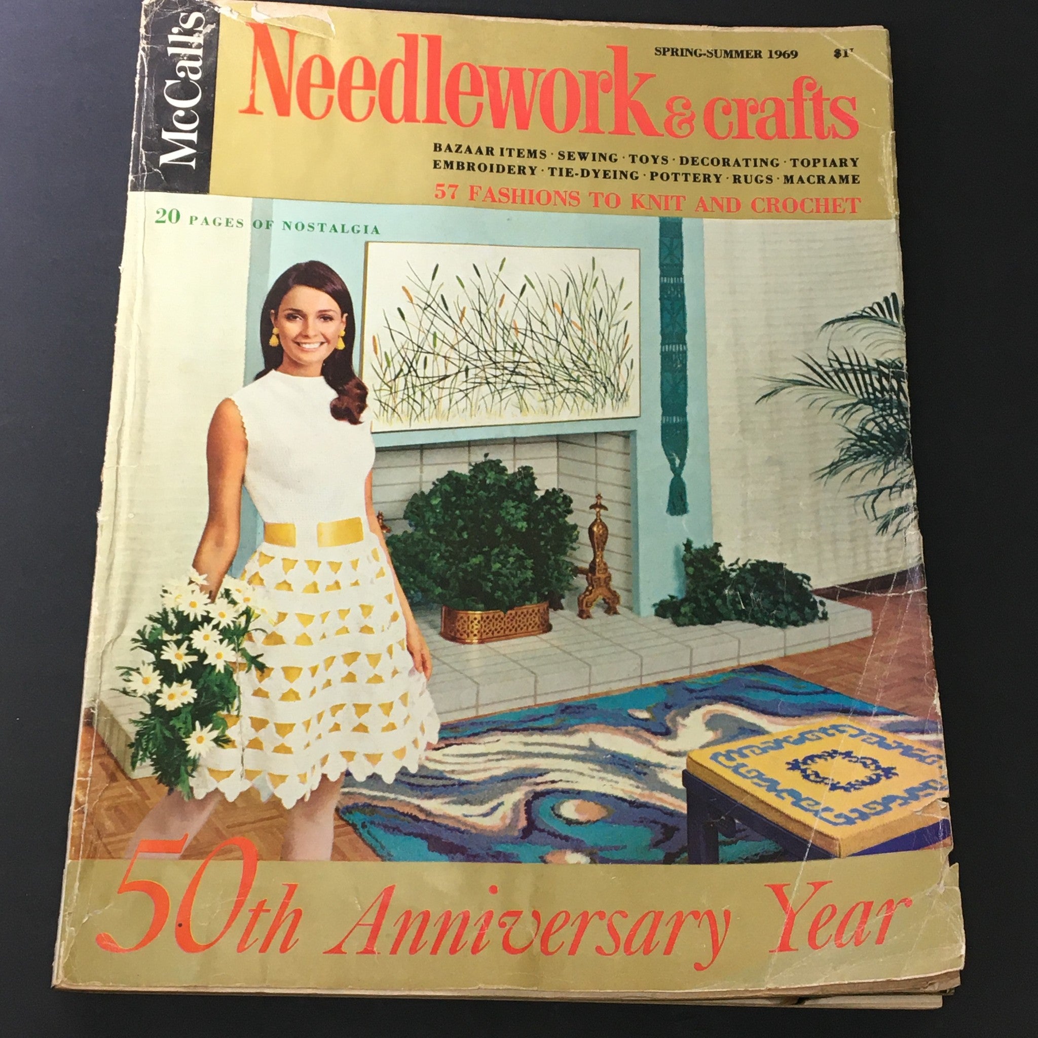 VTG McCall's Needlework & Crafts Magazine Spring Summer 1969 Knits, Newsstand