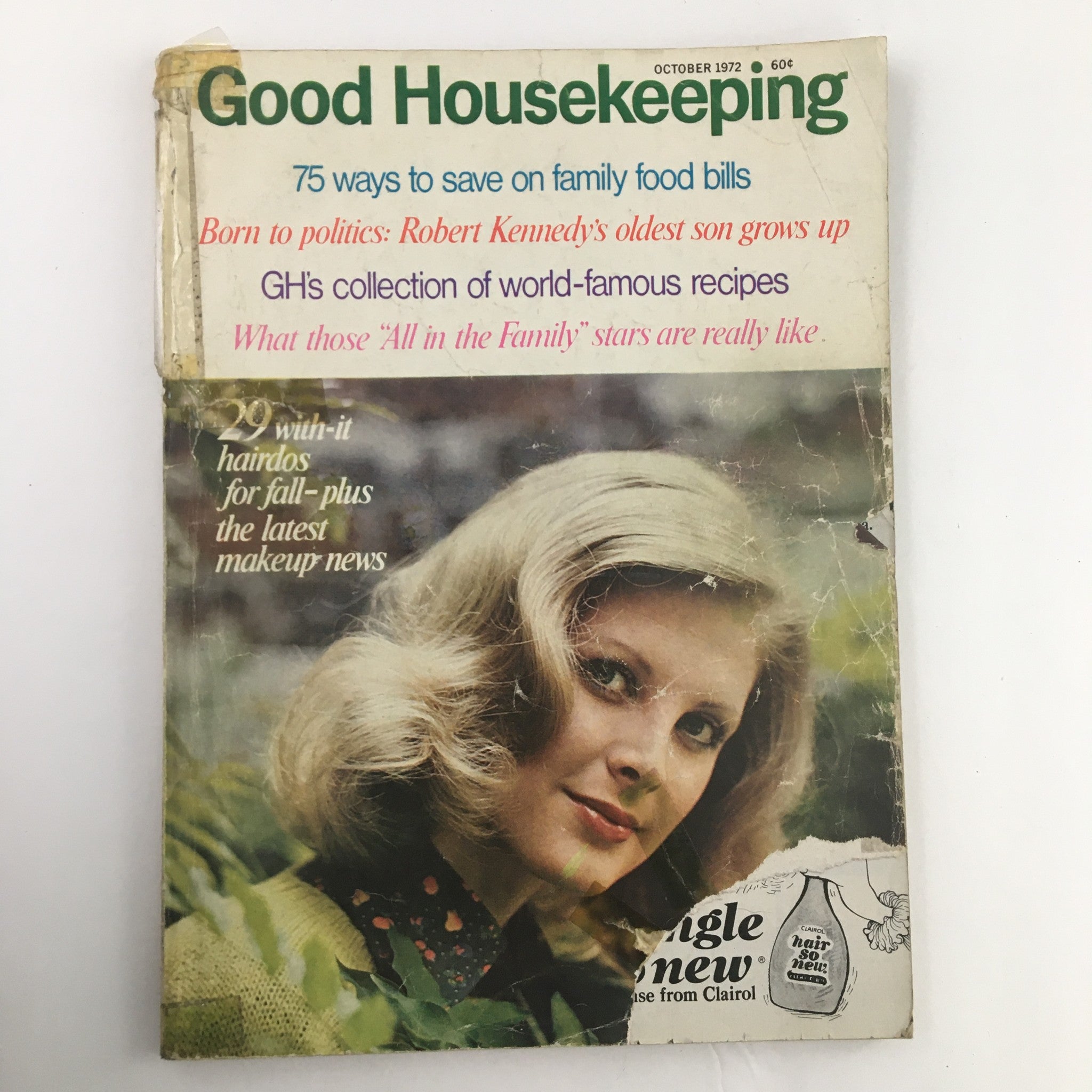 Good Housekeeping Magazine October 1972 Robert Kennedy's Son is Born to Politics