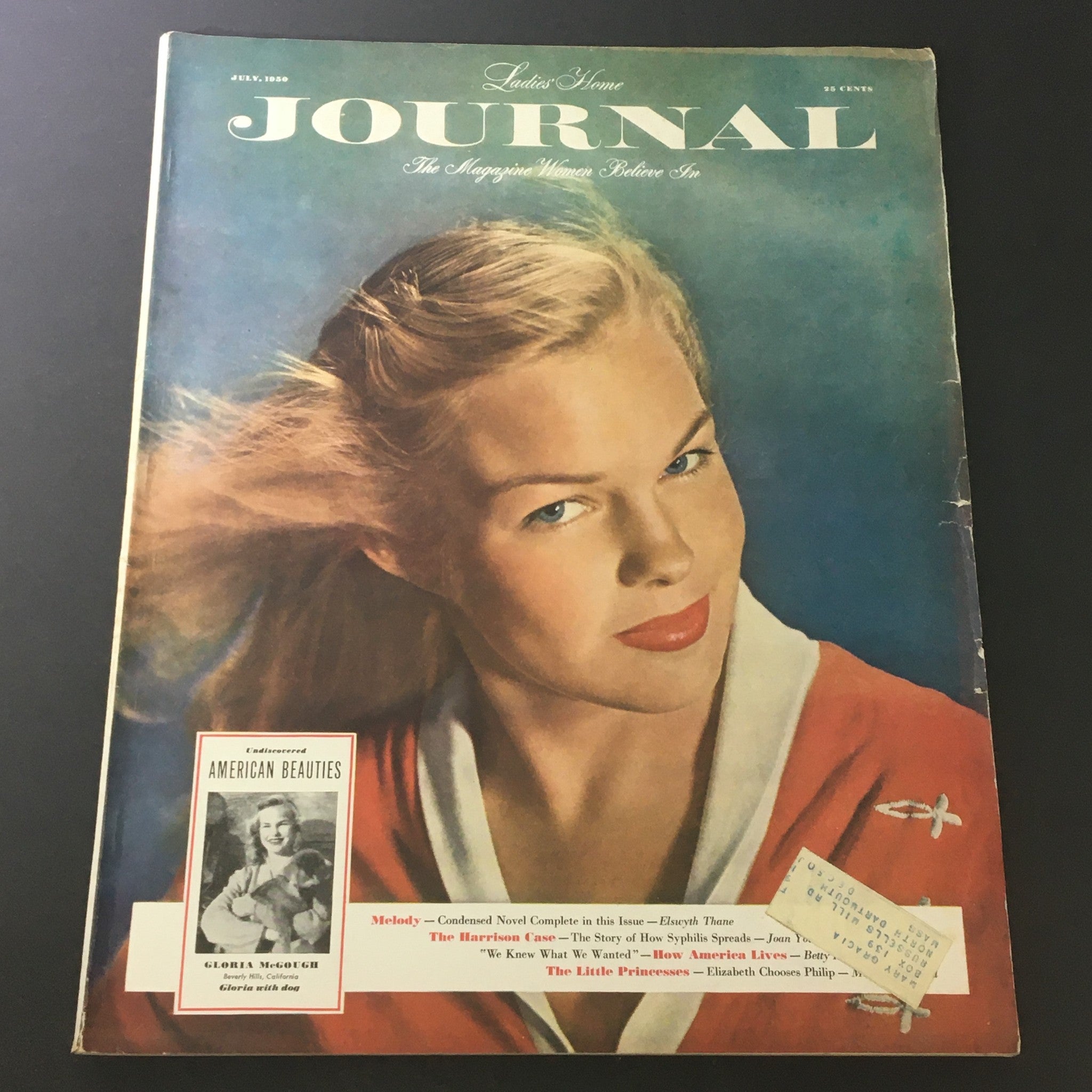 VTG Journal Magazine July 1950 American Beauty Gloria McGough, The Harrison Case