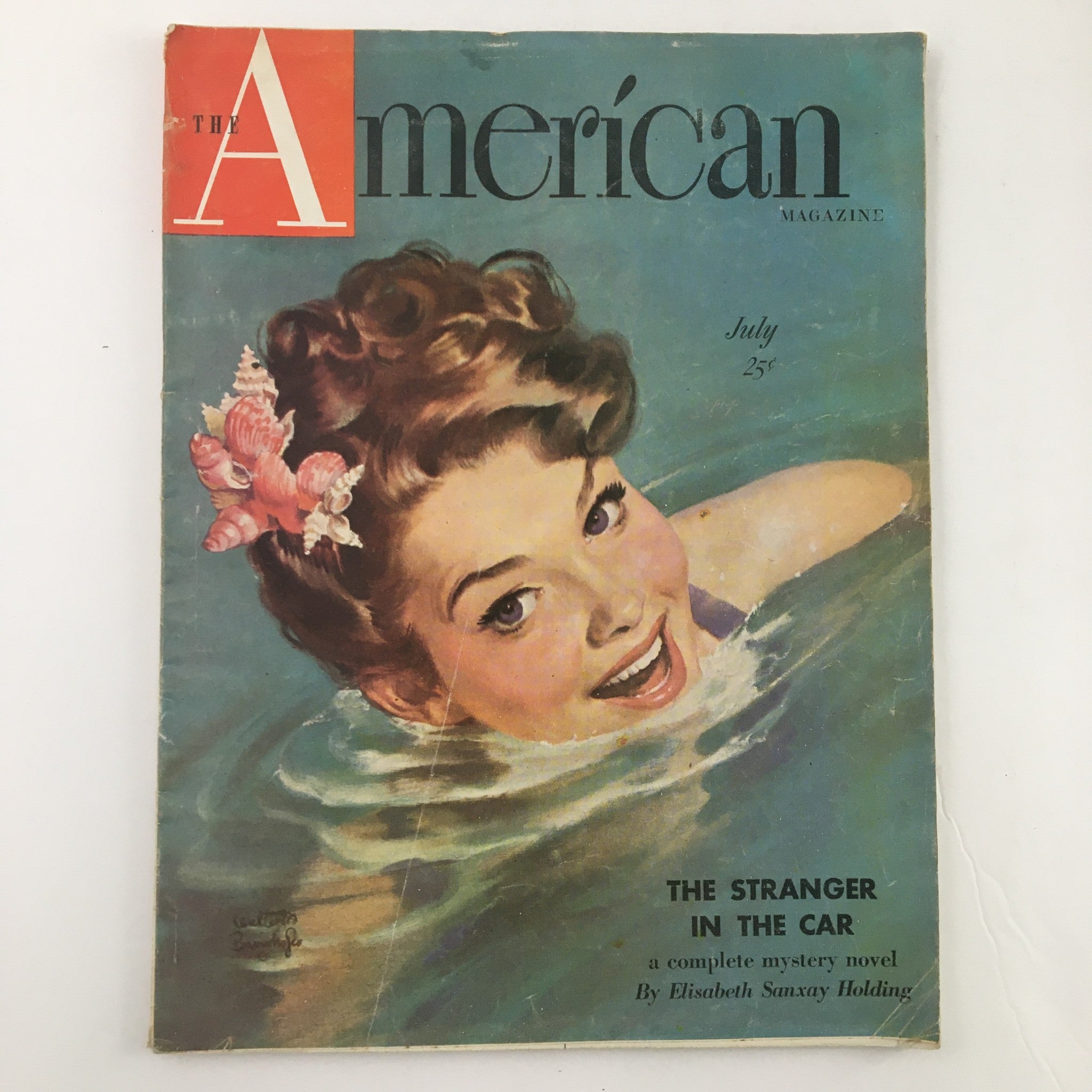 The American Magazine July 1949 The Stranger in The Car Mystery Novel No Label