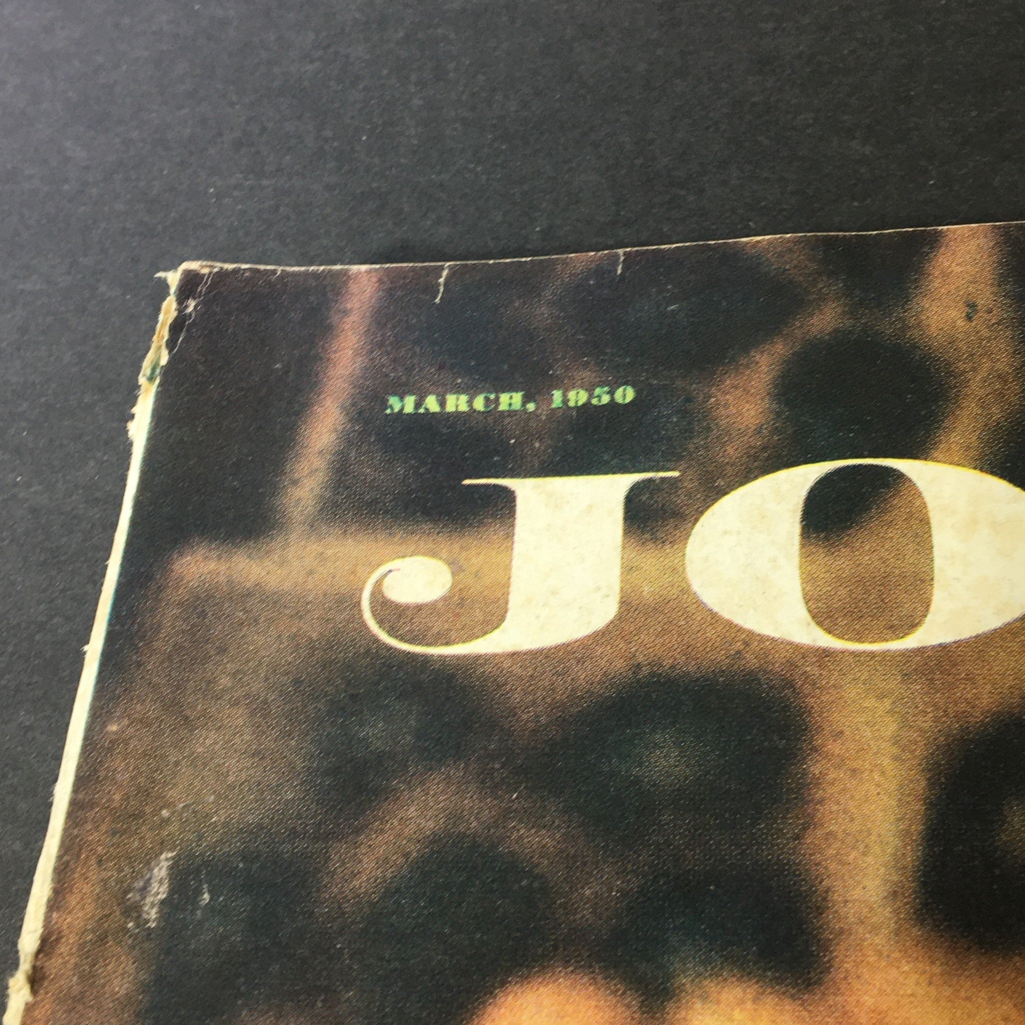 Cover of the VTG Journal Magazine March 1950 featuring the title 'Journal' prominently displayed along with date and a blurred background, showcasing vintage design.