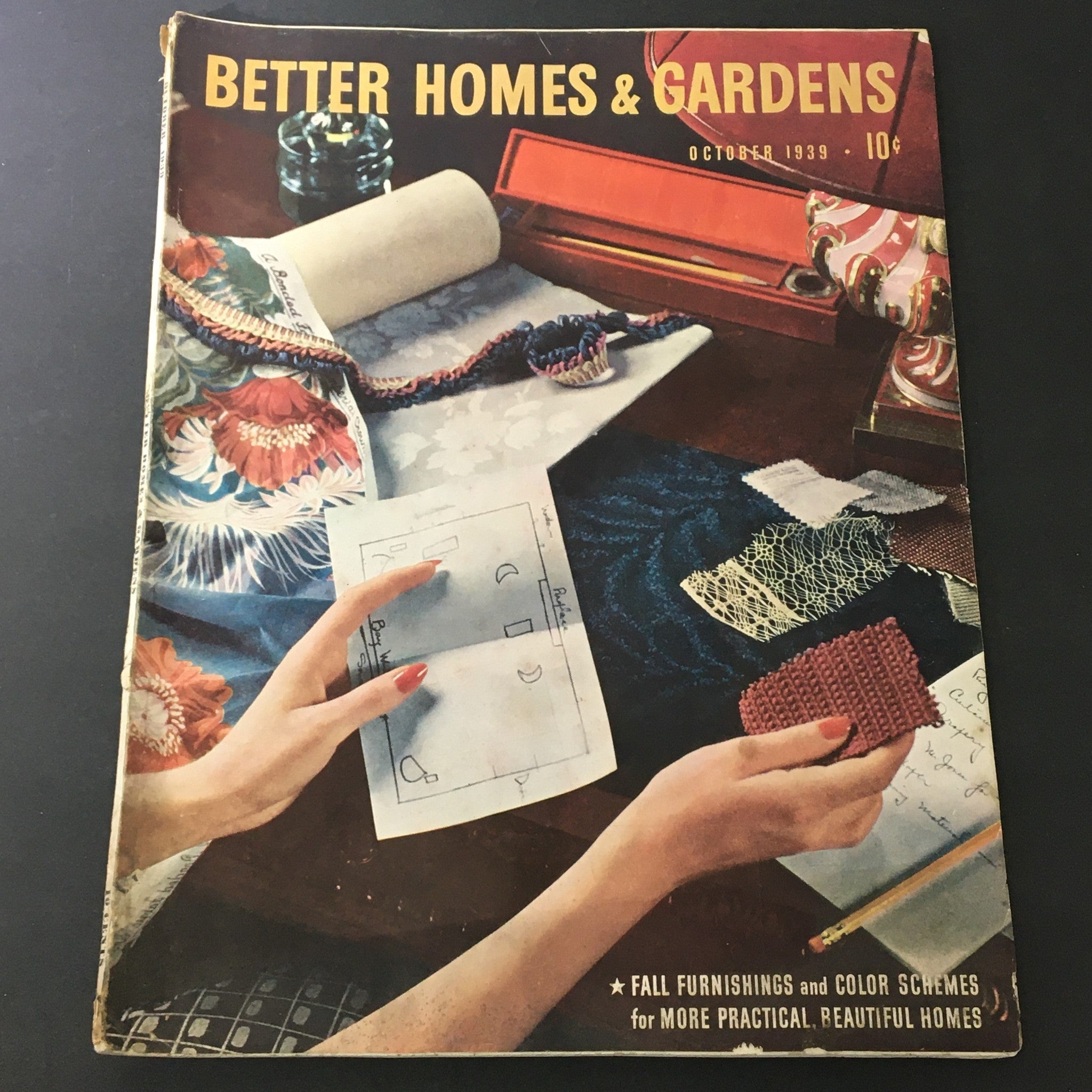 VTG Better Homes & Gardens October 1939 Fall Furnishing and Color Schemes